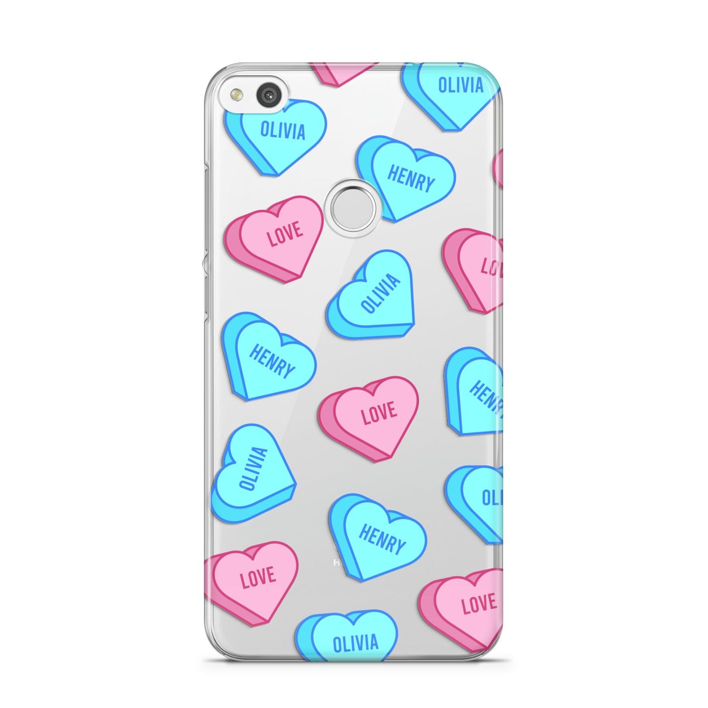 Love Heart Sweets with Names Huawei P8 Lite Case