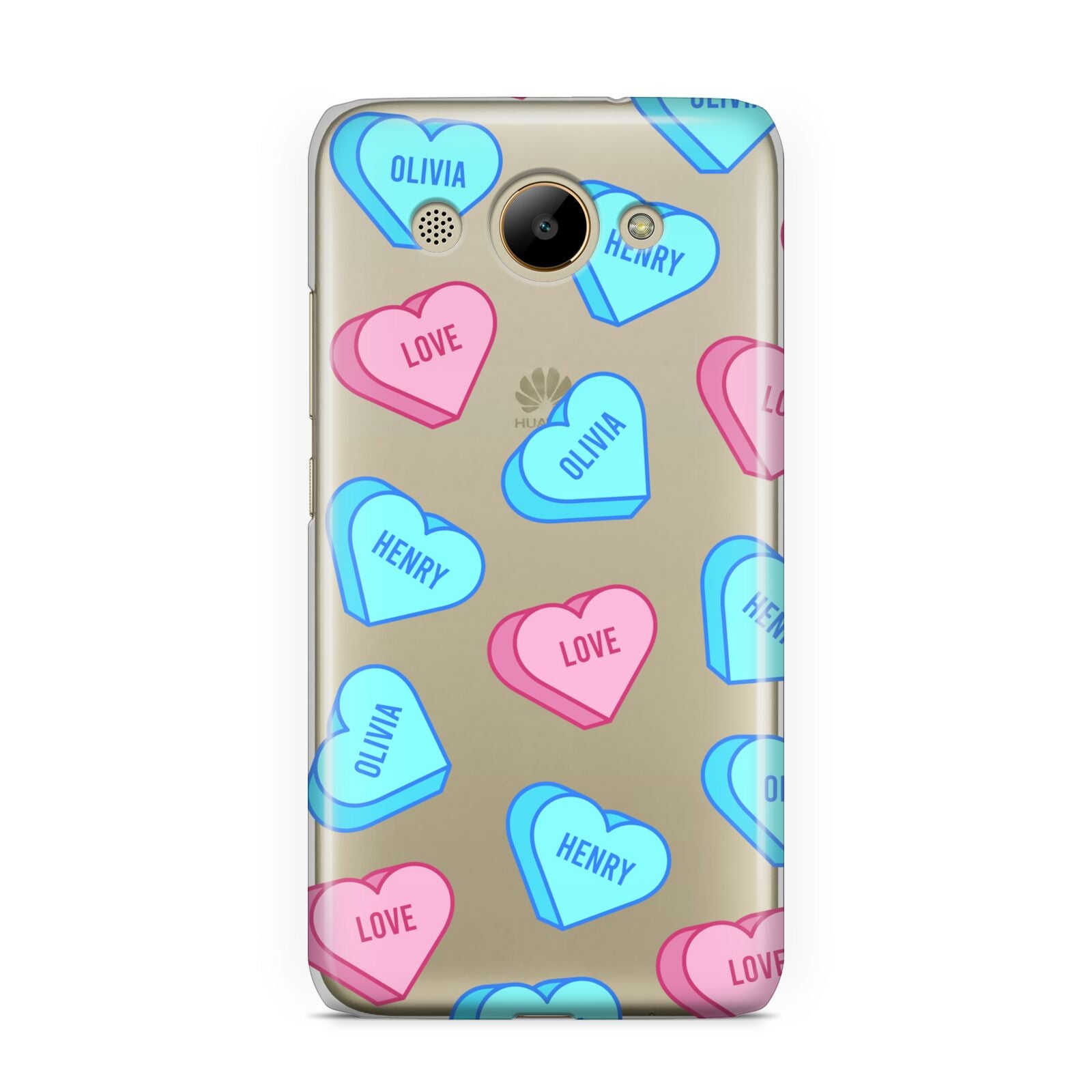 Love Heart Sweets with Names Huawei Y3 2017