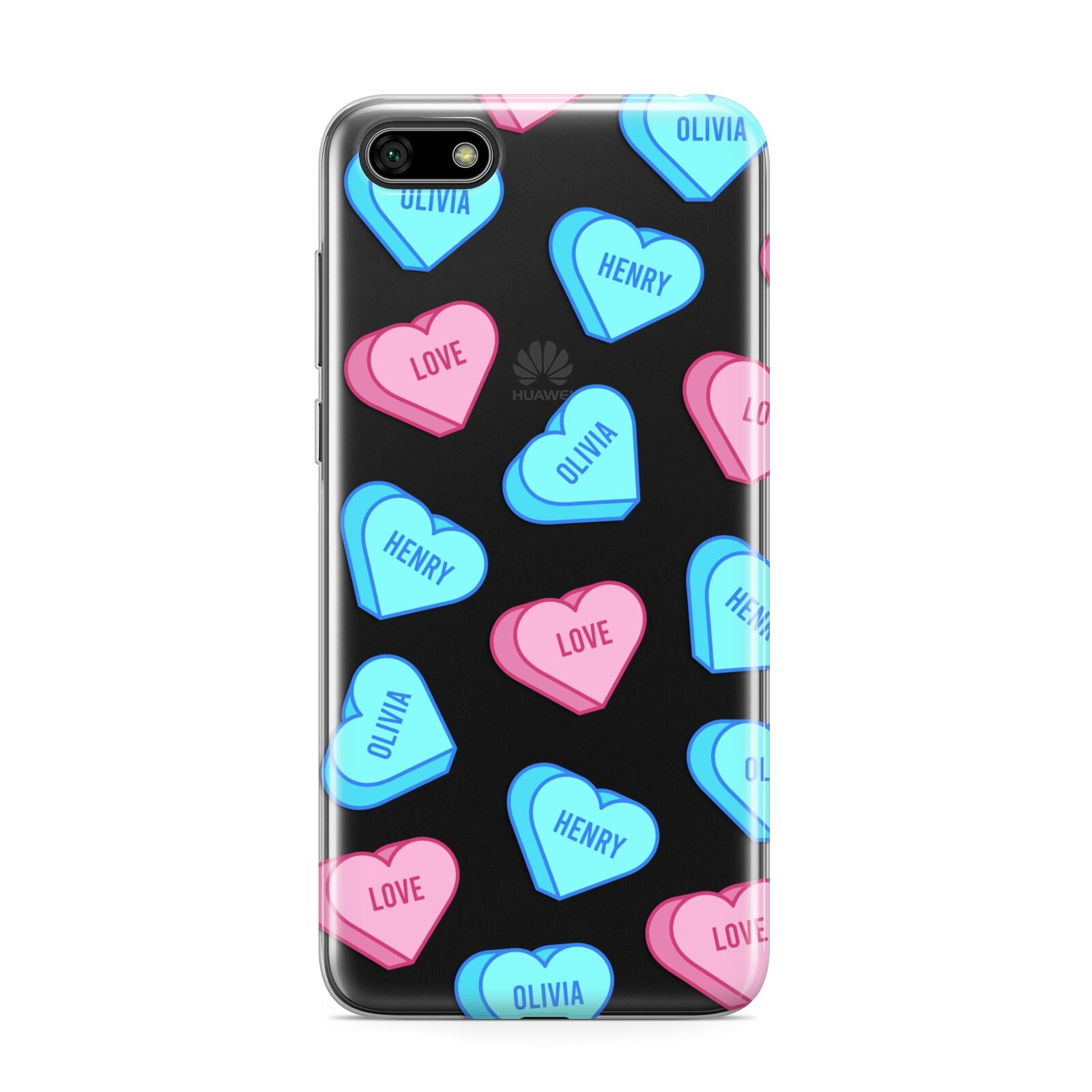 Love Heart Sweets with Names Huawei Y5 Prime 2018 Phone Case