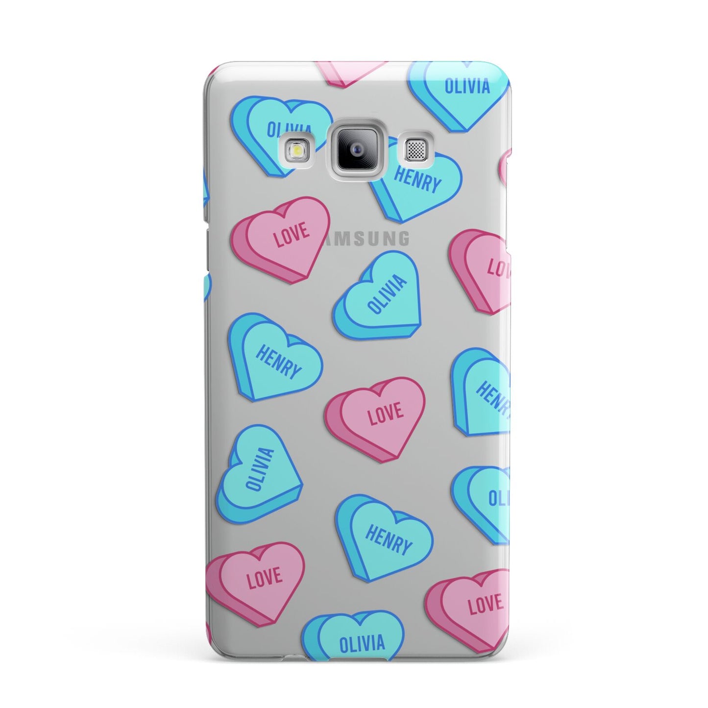 Love Heart Sweets with Names Samsung Galaxy A7 2015 Case