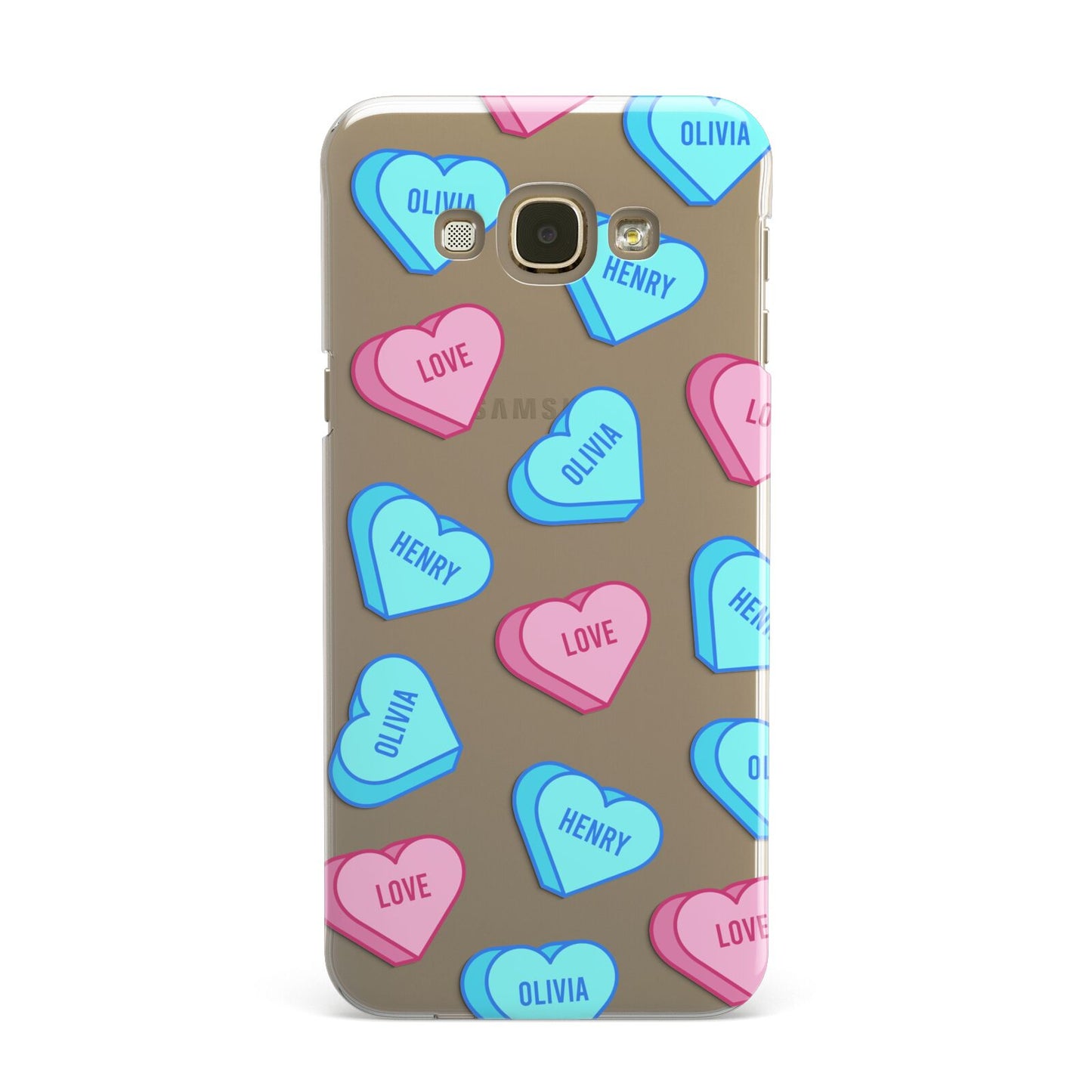 Love Heart Sweets with Names Samsung Galaxy A8 Case