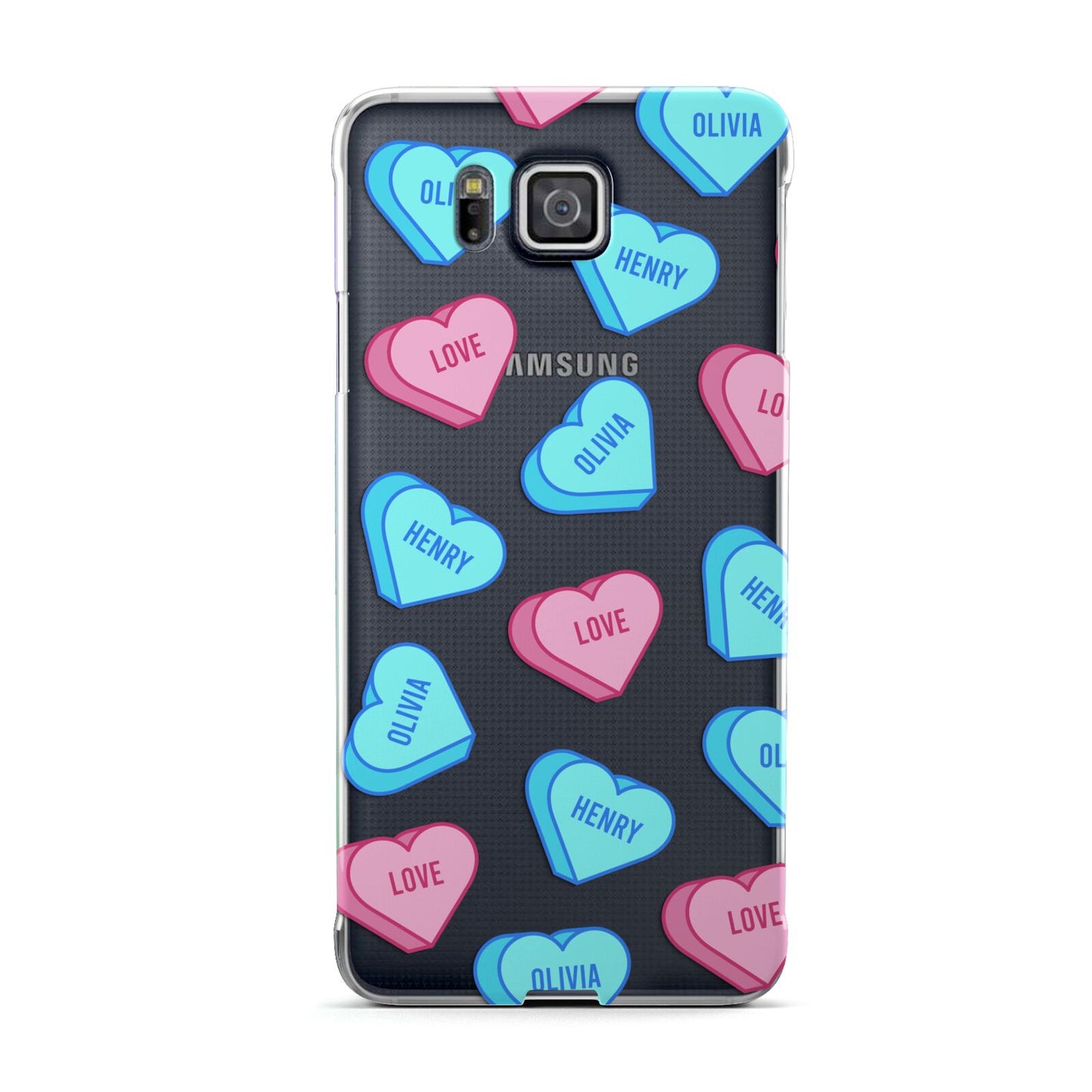 Love Heart Sweets with Names Samsung Galaxy Alpha Case