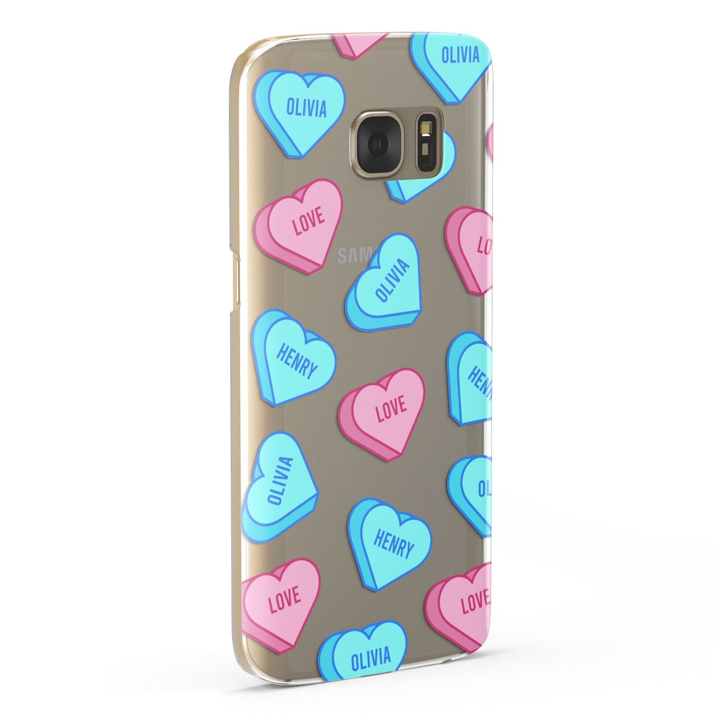 Love Heart Sweets with Names Samsung Galaxy Case Fourty Five Degrees