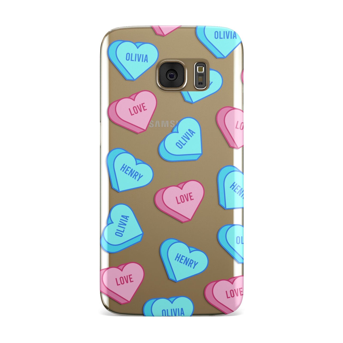 Love Heart Sweets with Names Samsung Galaxy Case