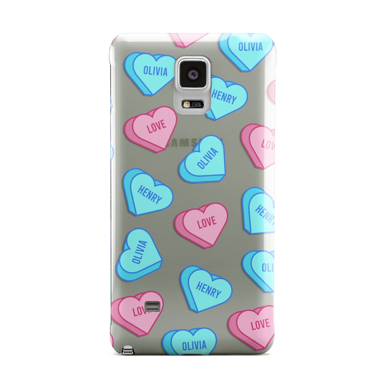 Love Heart Sweets with Names Samsung Galaxy Note 4 Case