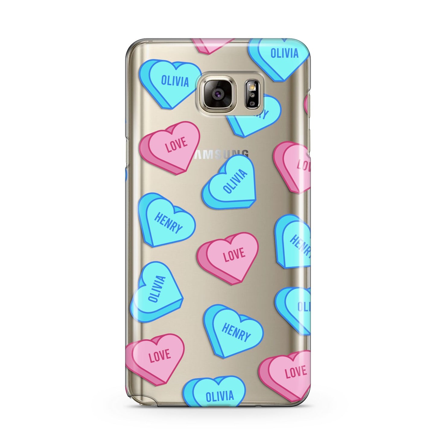Love Heart Sweets with Names Samsung Galaxy Note 5 Case