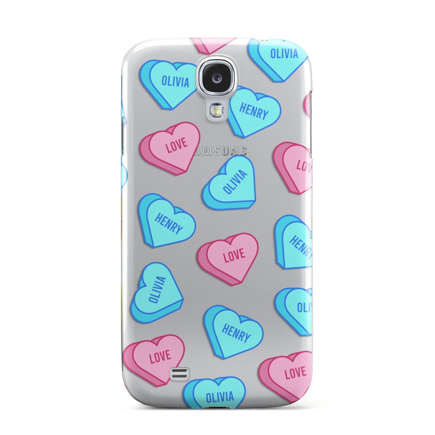 Love Heart Sweets with Names Samsung Galaxy S4 Case