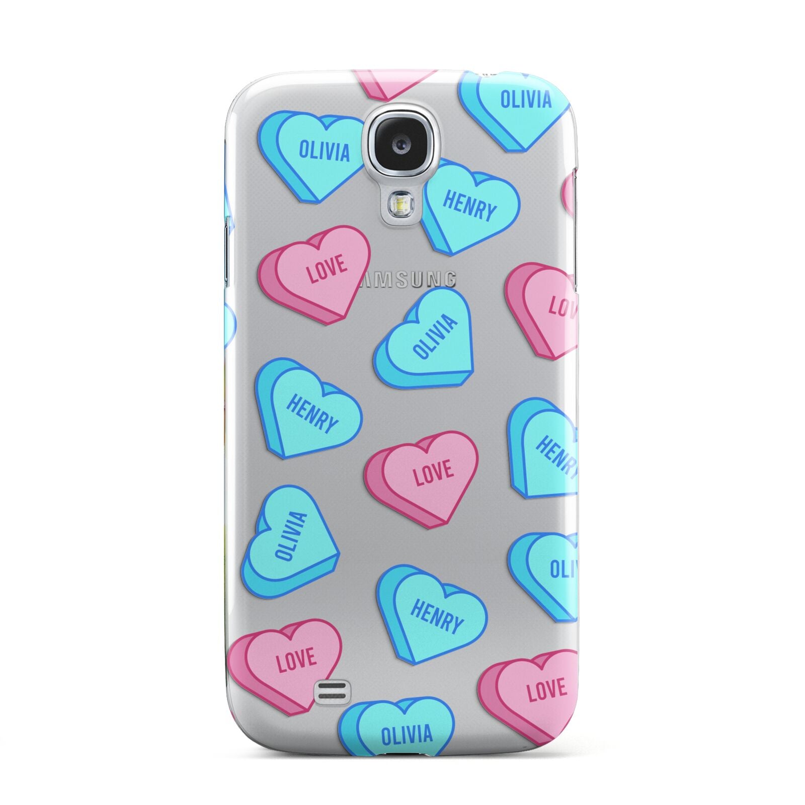 Love Heart Sweets with Names Samsung Galaxy S4 Case