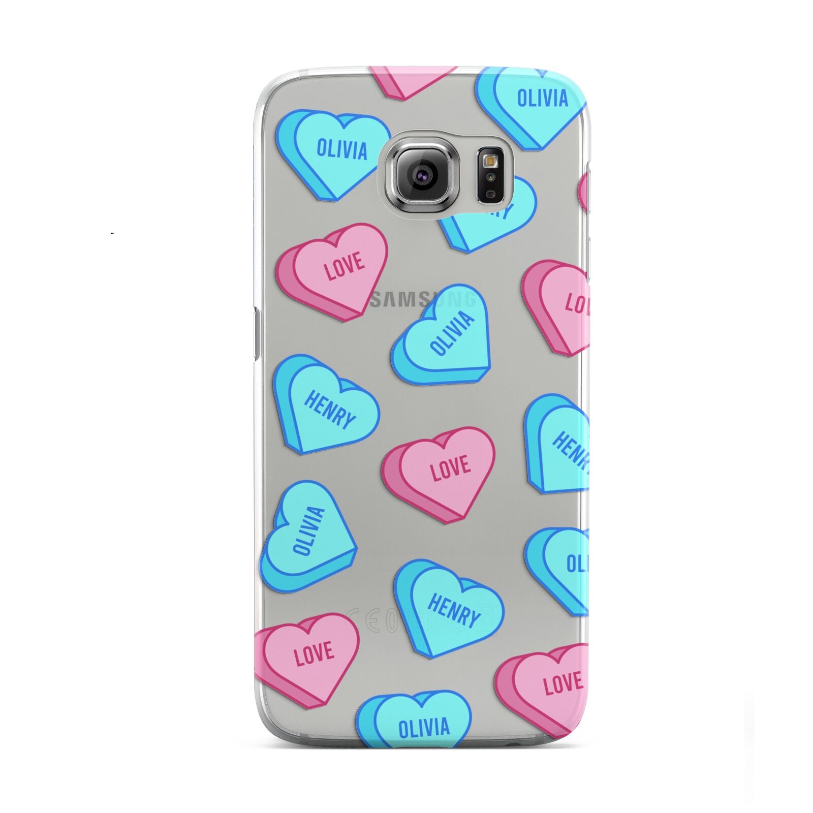 Love Heart Sweets with Names Samsung Galaxy S6 Case