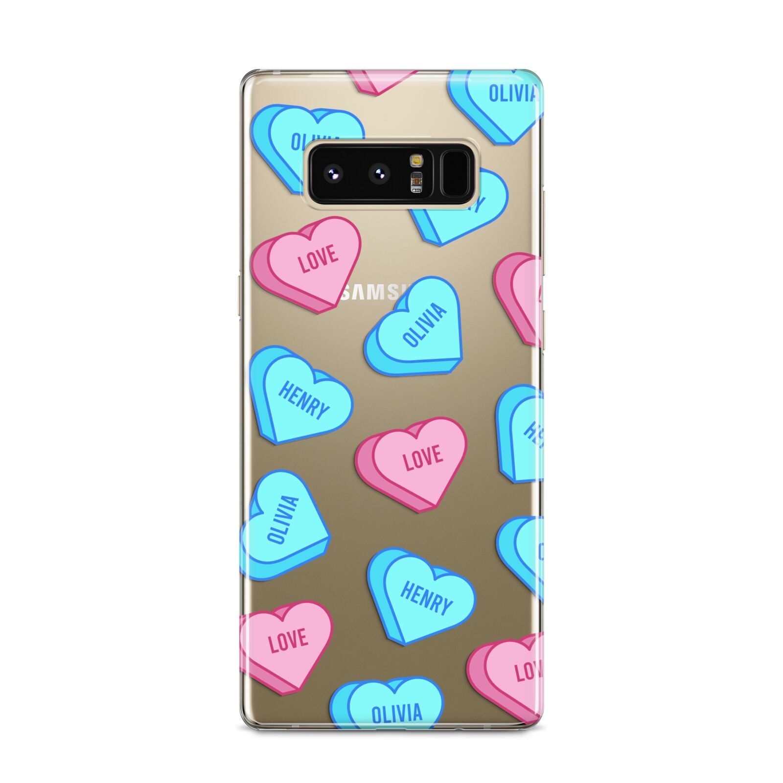 Love Heart Sweets with Names Samsung Galaxy S8 Case