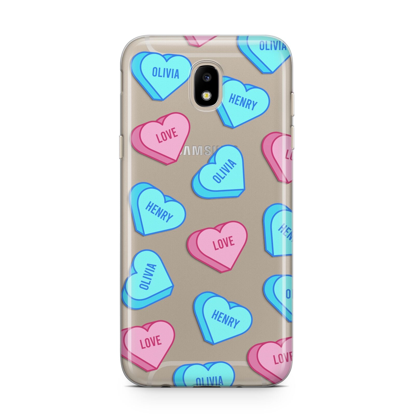 Love Heart Sweets with Names Samsung J5 2017 Case