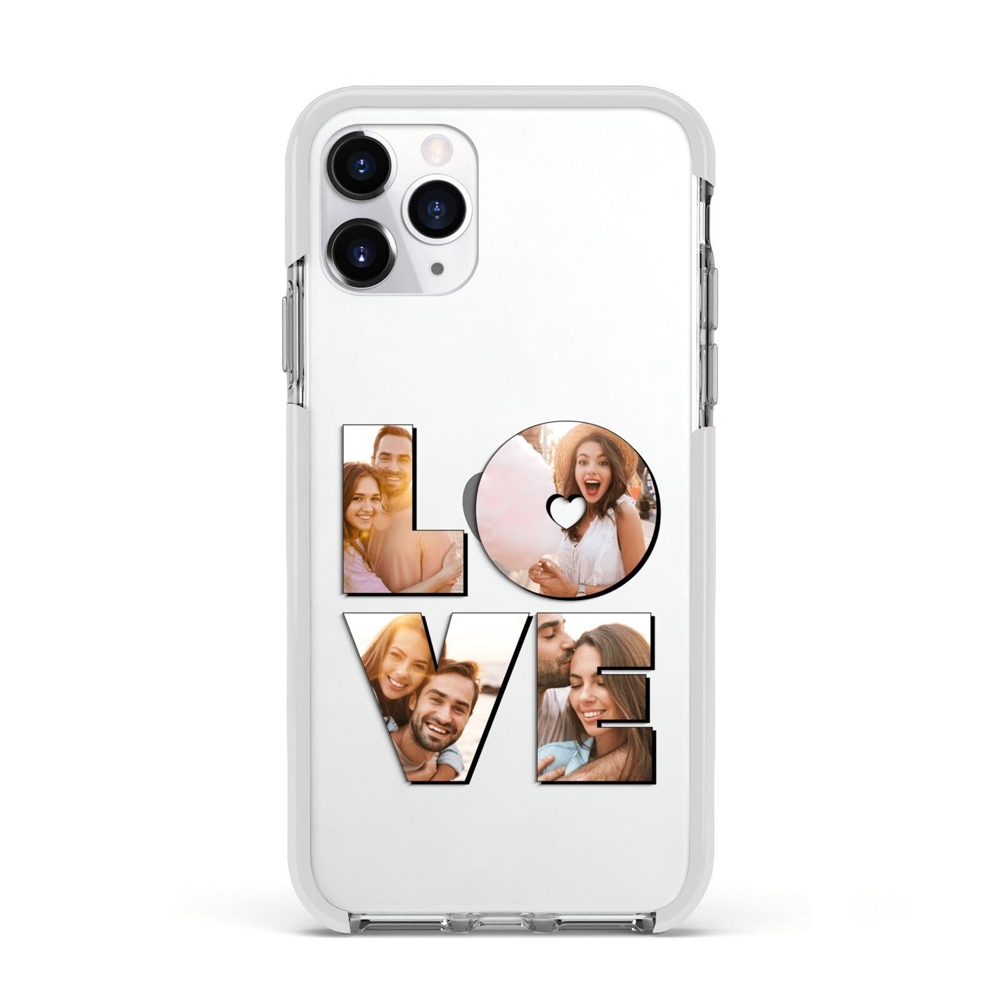 Love Personalised Photo Upload Apple iPhone 11 Pro in Silver with White Impact Case