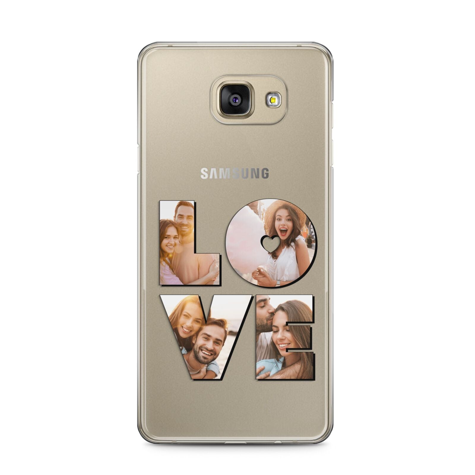 Love Personalised Photo Upload Samsung Galaxy A5 2016 Case on gold phone