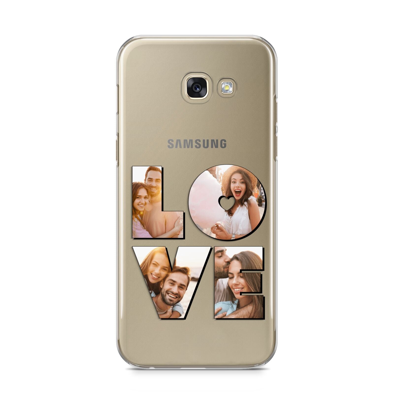 Love Personalised Photo Upload Samsung Galaxy A5 2017 Case on gold phone