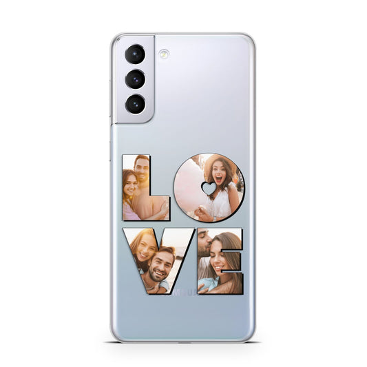 Love Personalised Photo Upload Samsung S21 Plus Phone Case