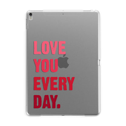 Love You Every Day Apple iPad Silver Case