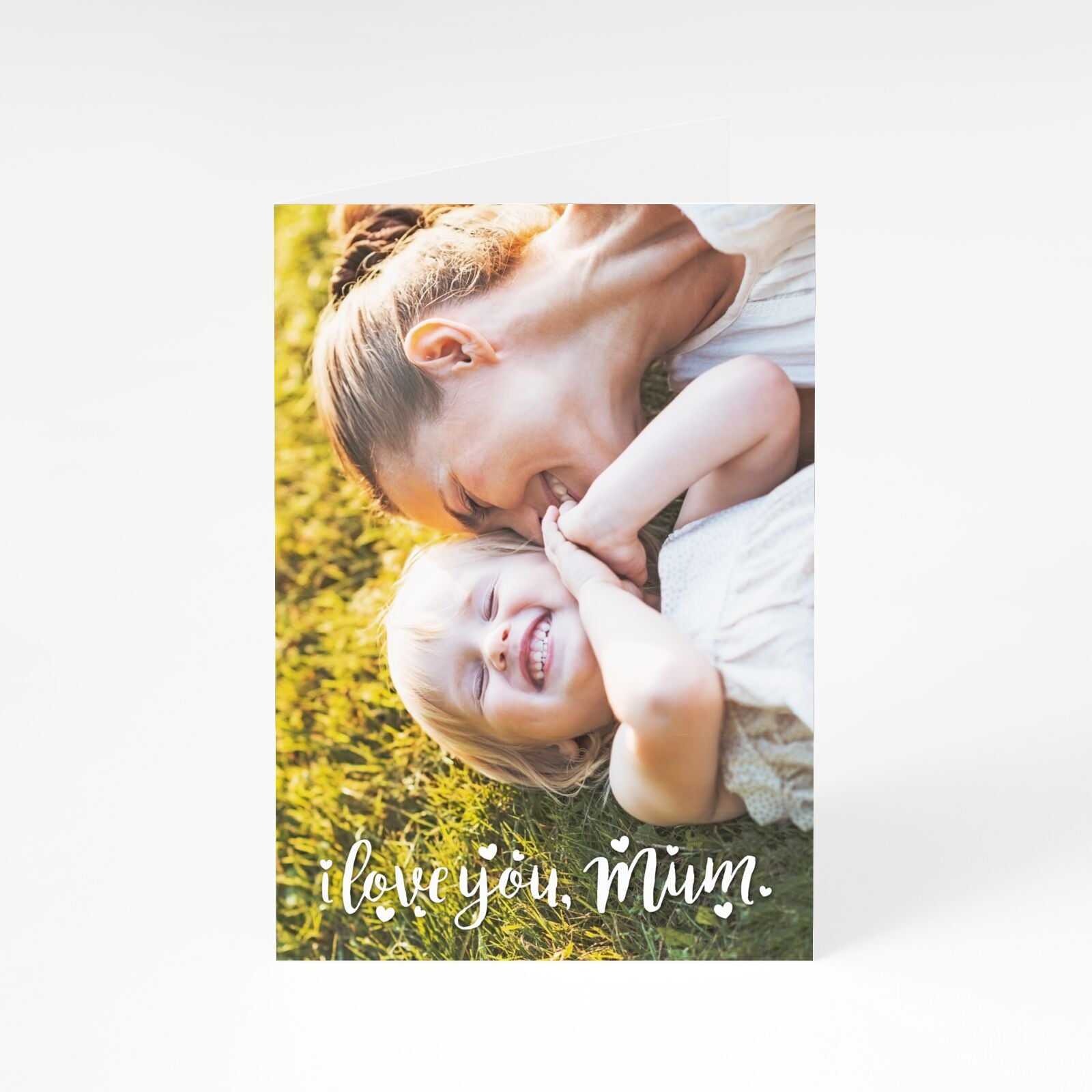 Love You Mum Photo Upload A5 Greetings Card