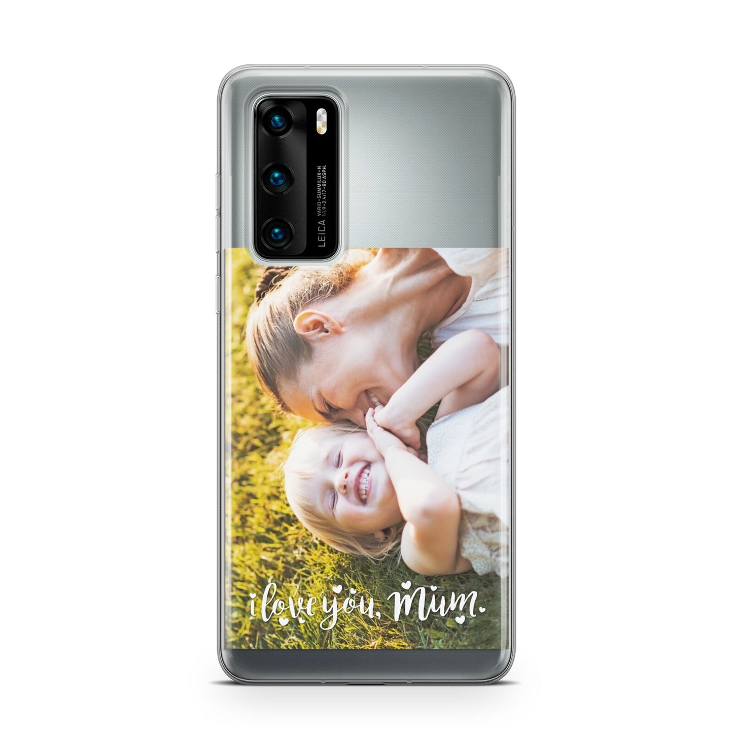 Love You Mum Photo Upload Huawei P40 Phone Case