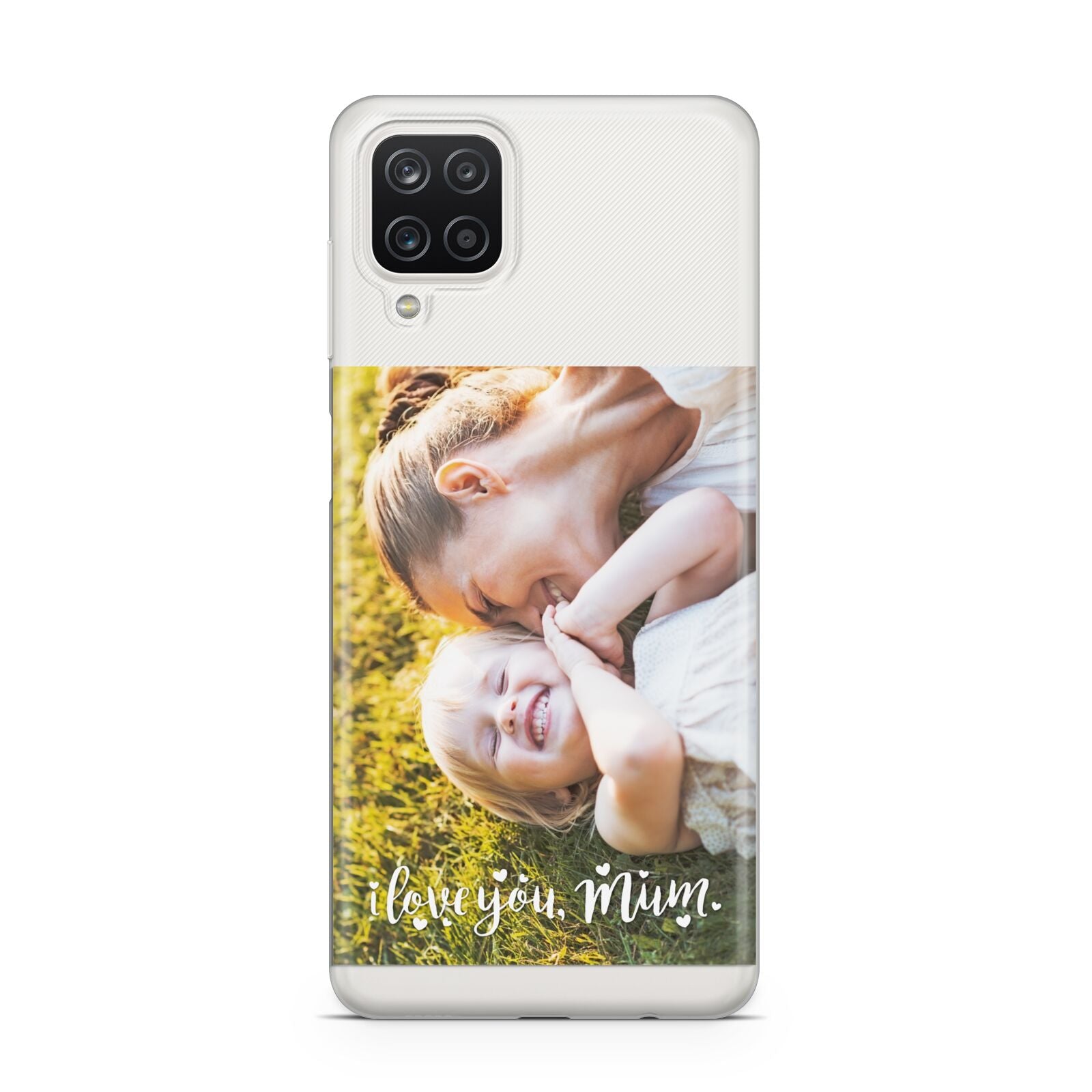 Love You Mum Photo Upload Samsung A12 Case