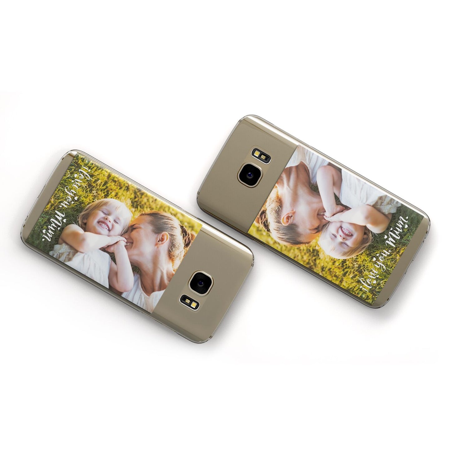 Love You Mum Photo Upload Samsung Galaxy Case Flat Overview