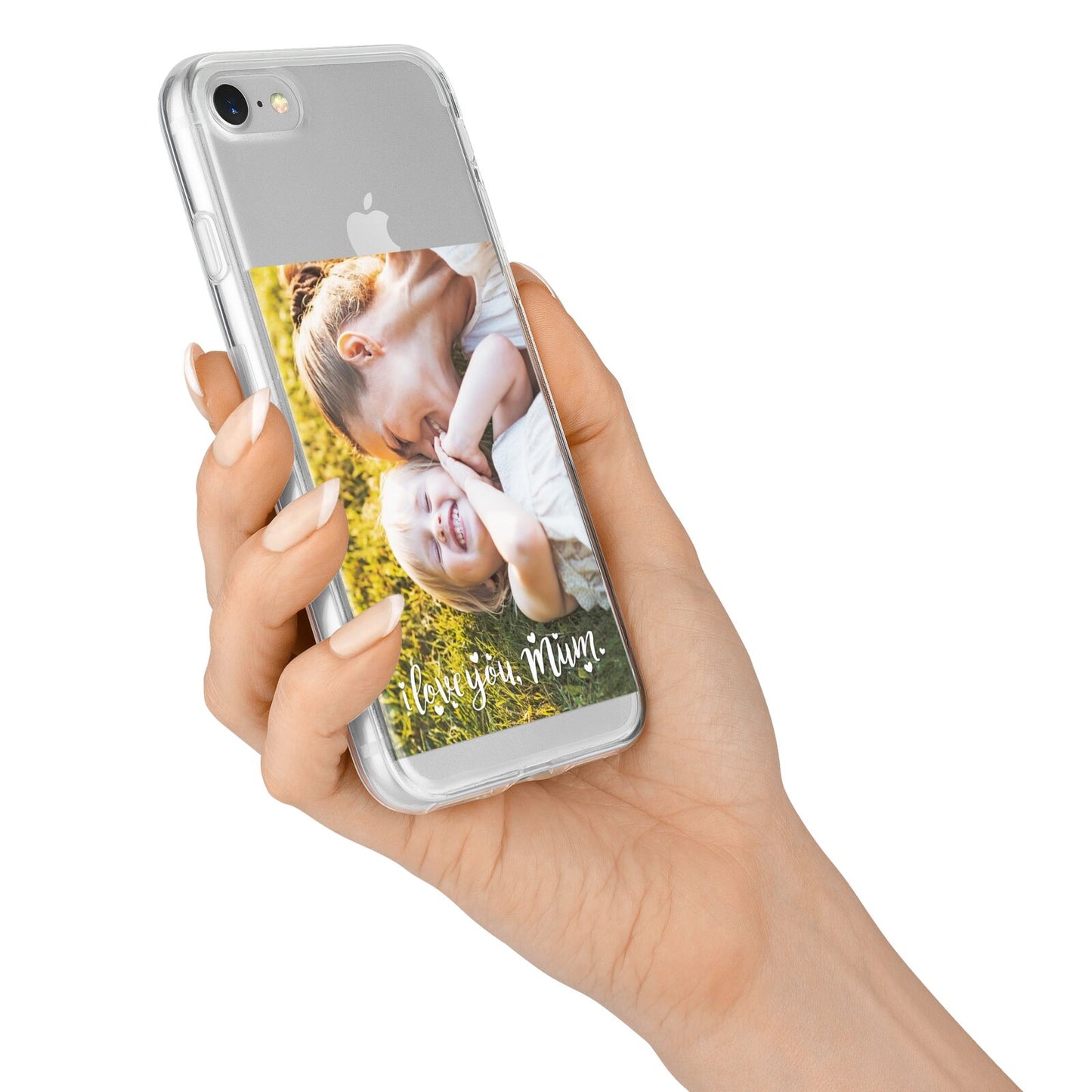 Love You Mum Photo Upload iPhone 7 Bumper Case on Silver iPhone Alternative Image