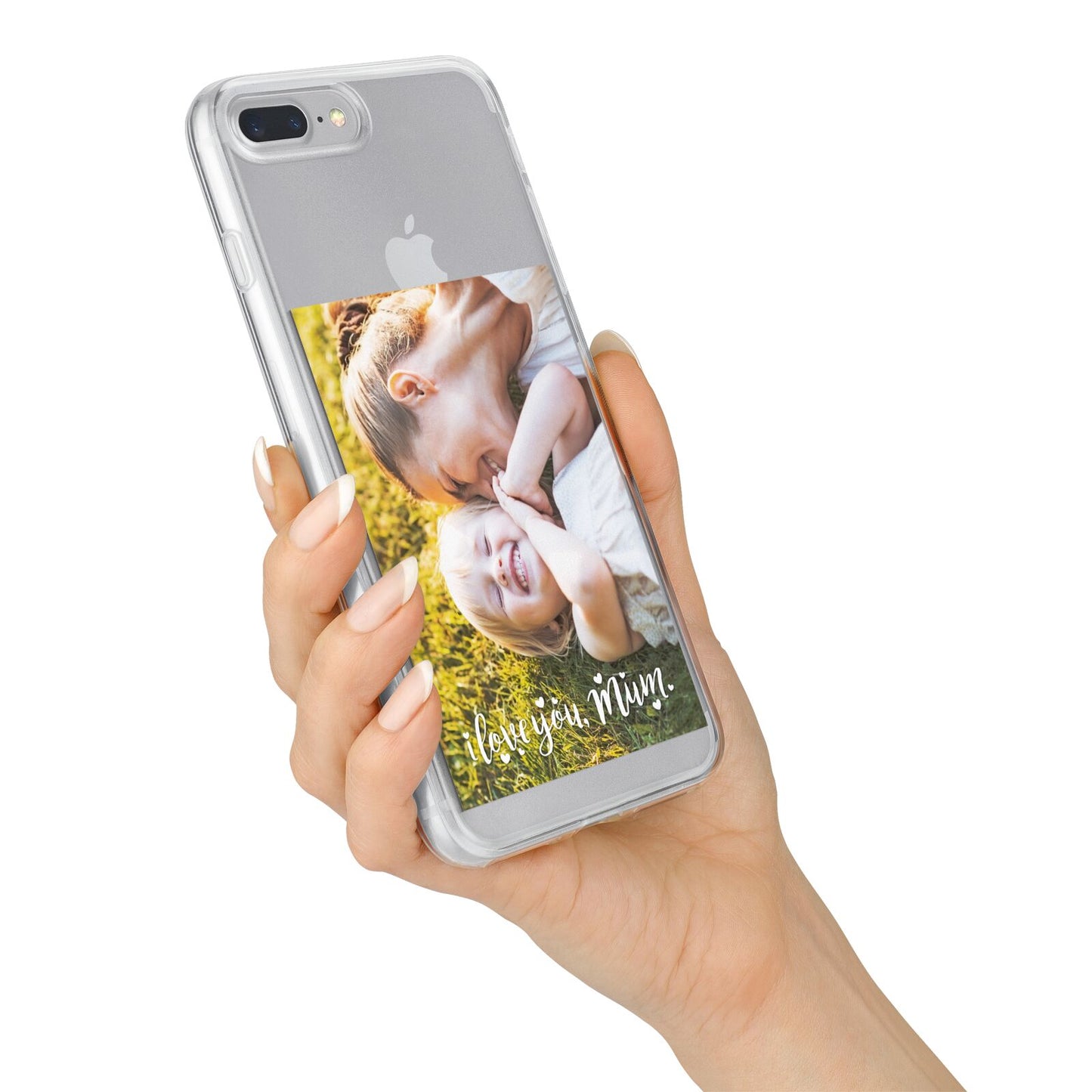 Love You Mum Photo Upload iPhone 7 Plus Bumper Case on Silver iPhone Alternative Image