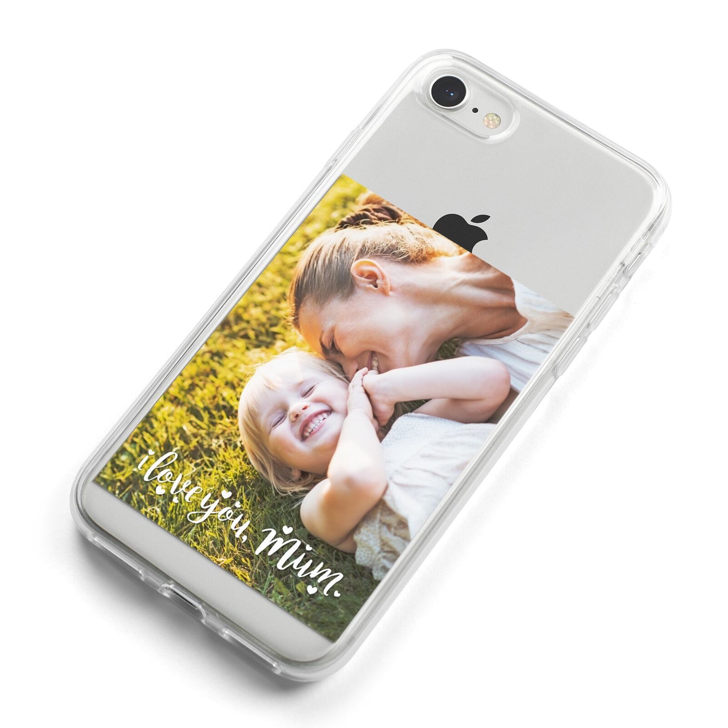 Love You Mum Photo Upload iPhone 8 Bumper Case on Silver iPhone Alternative Image