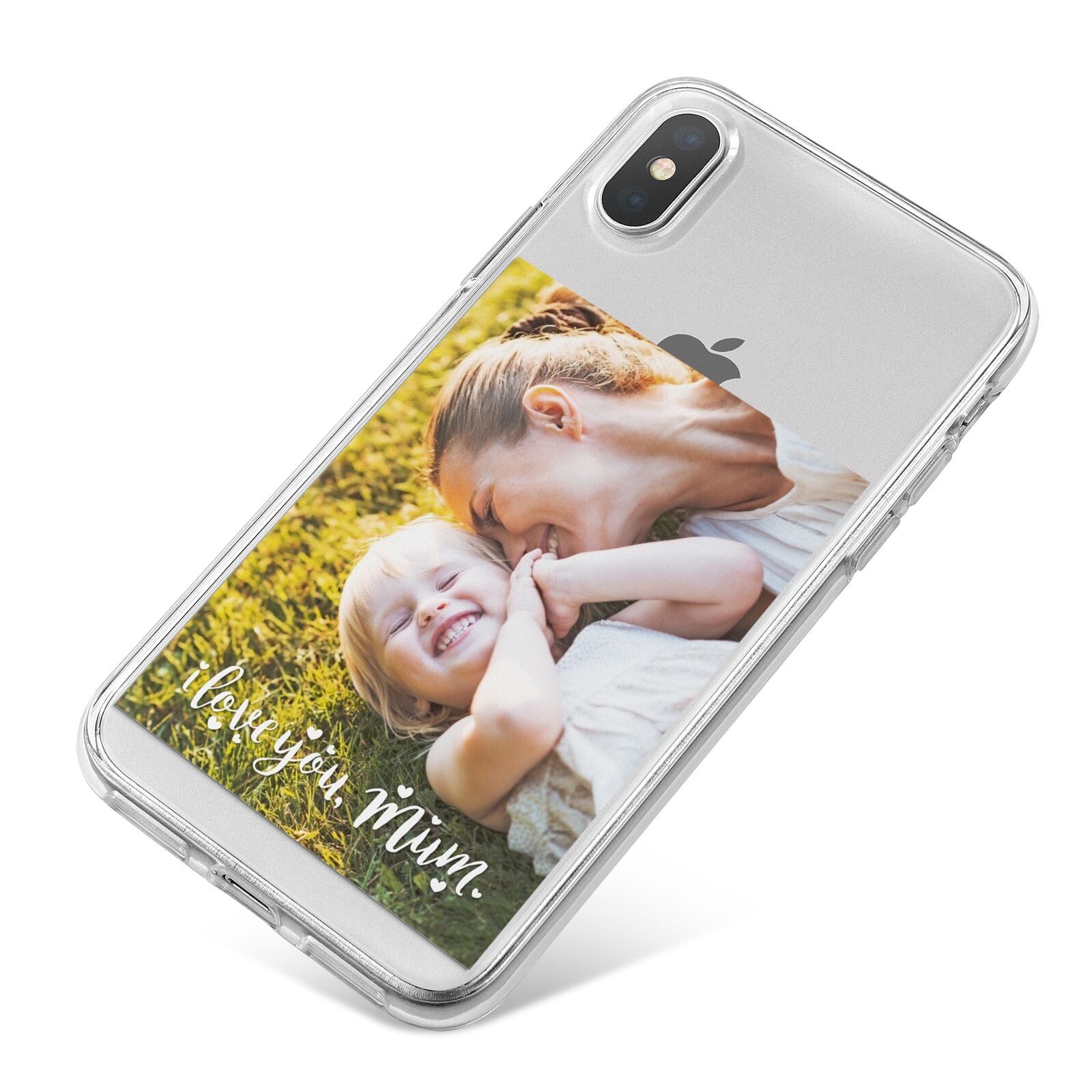 Love You Mum Photo Upload iPhone X Bumper Case on Silver iPhone