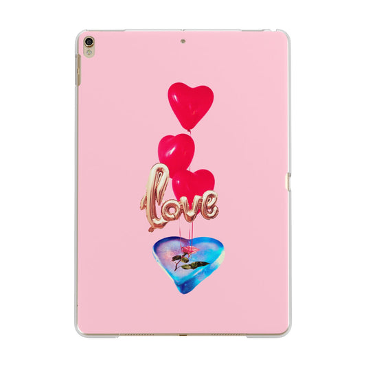 Love bubble balloon Apple iPad Gold Case