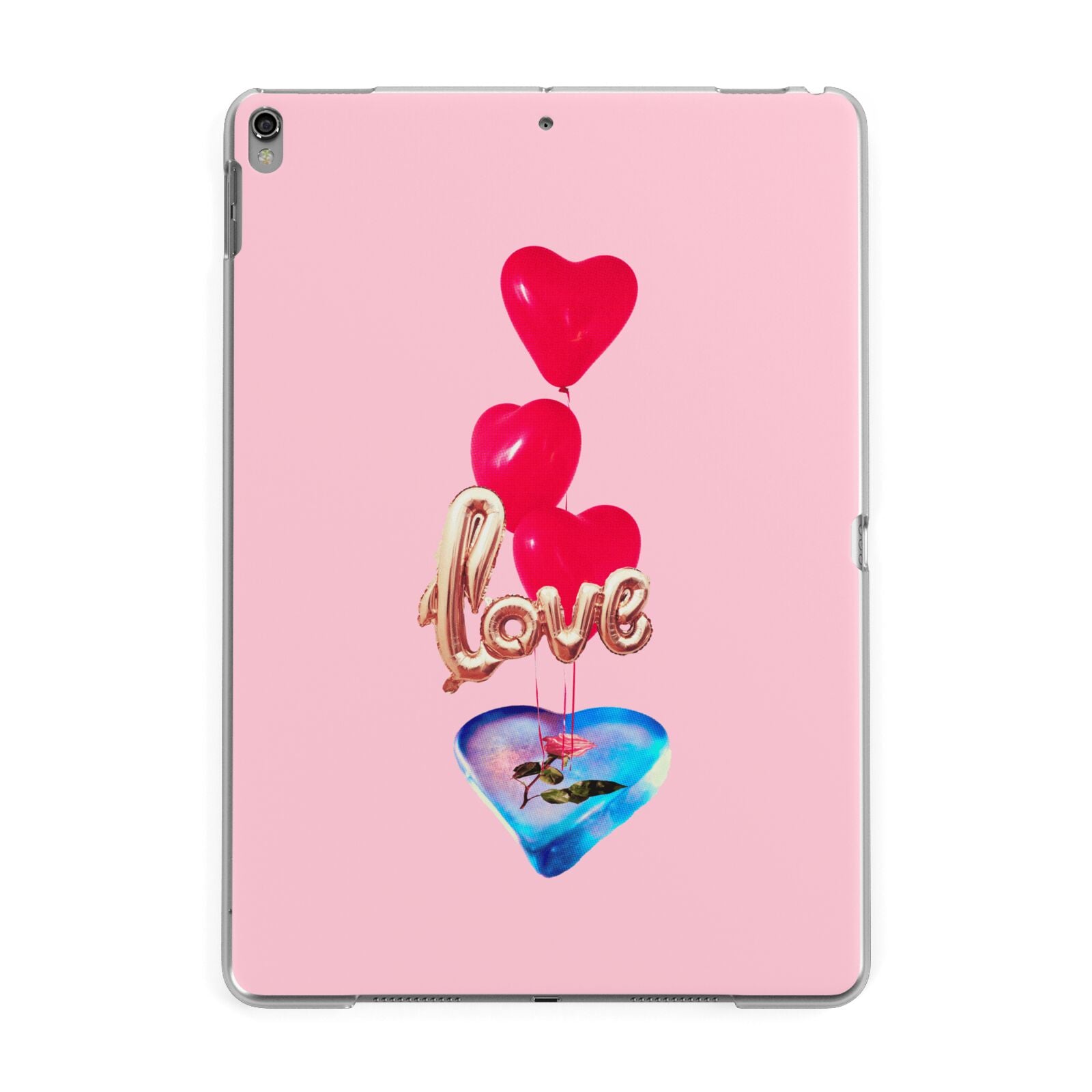 Love bubble balloon Apple iPad Grey Case