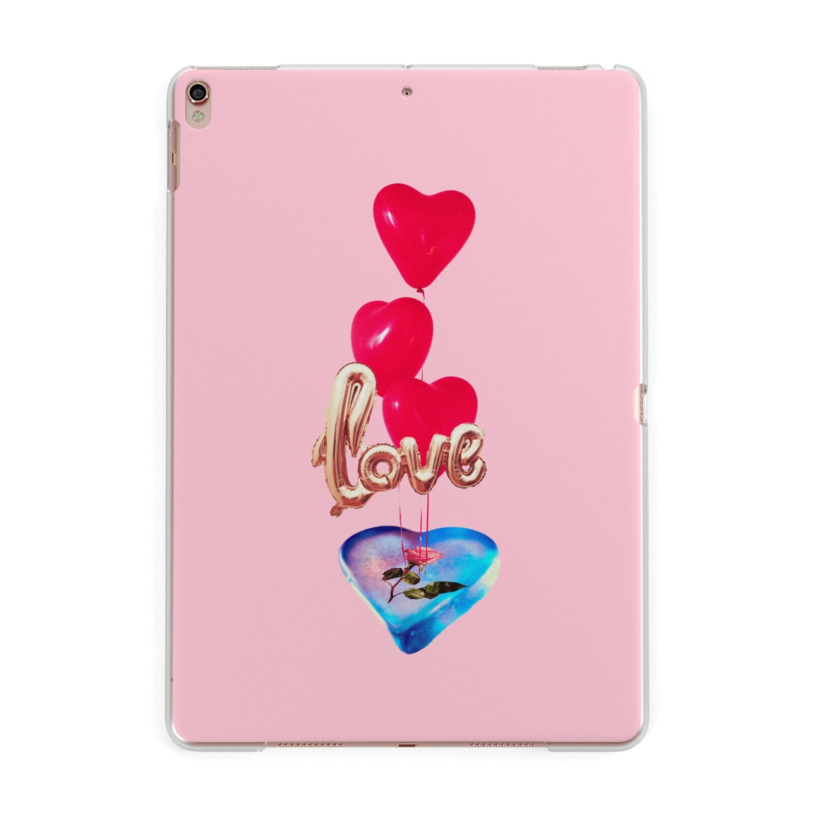 Love bubble balloon Apple iPad Rose Gold Case