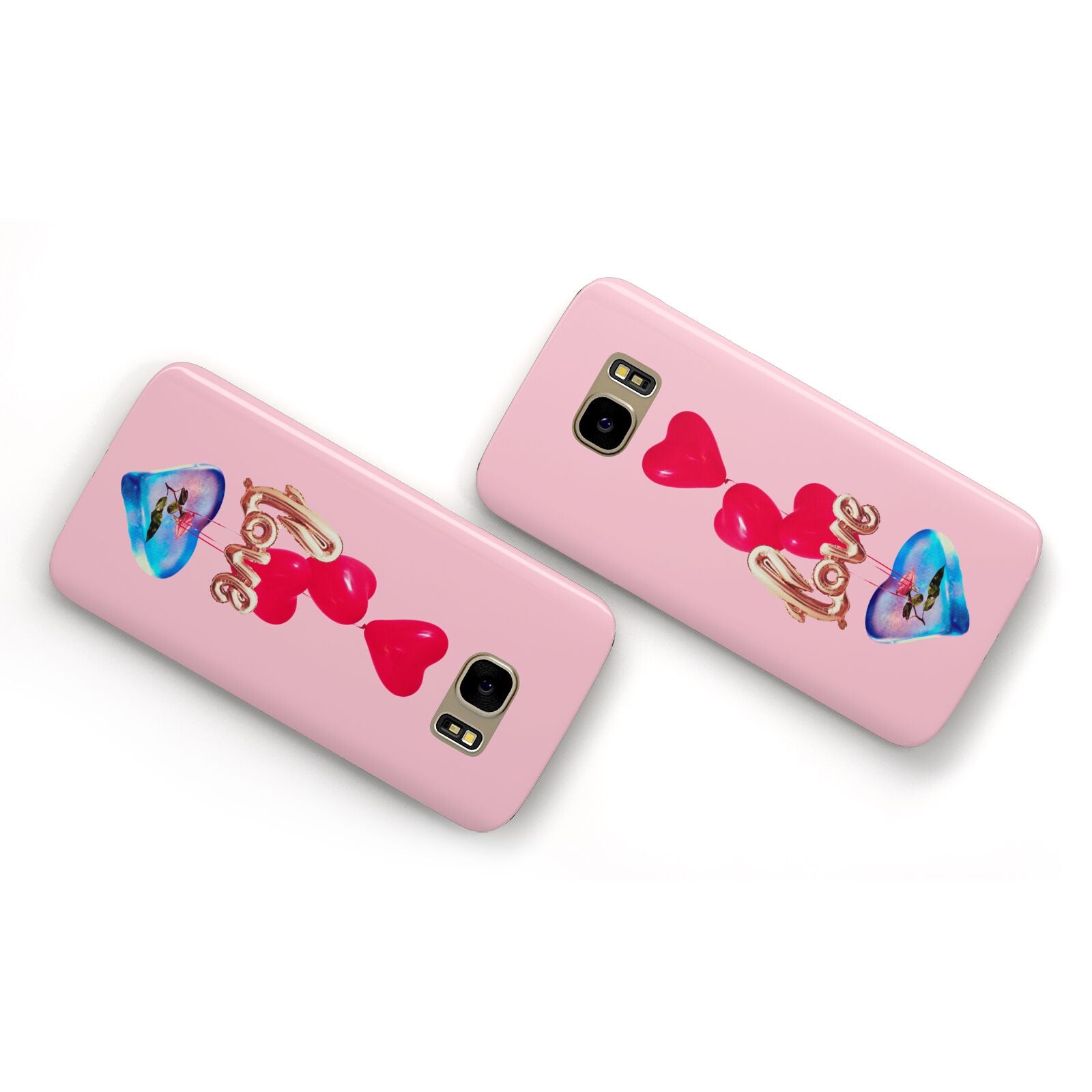 Love bubble balloon Samsung Galaxy Case Flat Overview