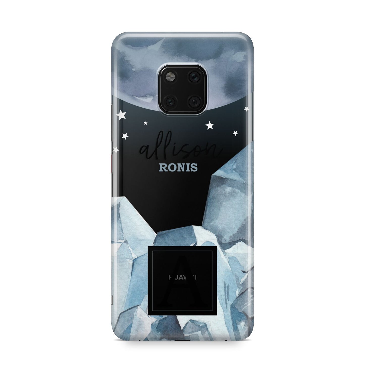 Lunar Crystals Personalised Name Huawei Mate 20 Pro Phone Case