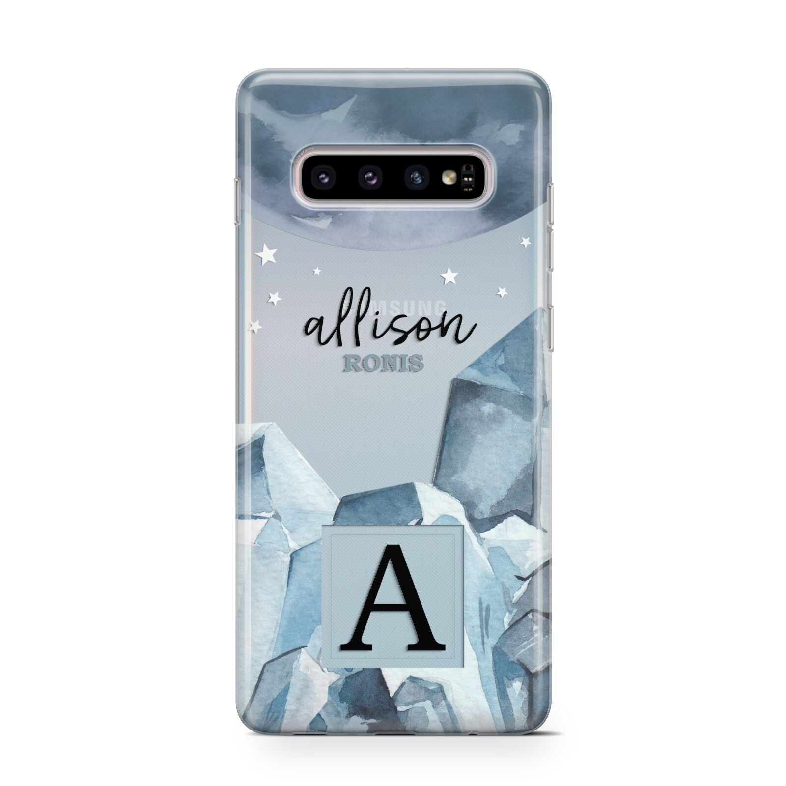 Lunar Crystals Personalised Name Protective Samsung Galaxy Case