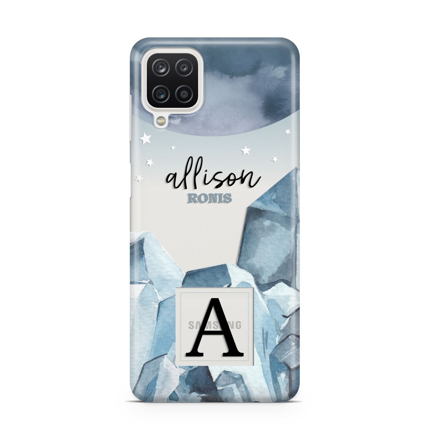 Lunar Crystals Personalised Name Samsung A12 Case