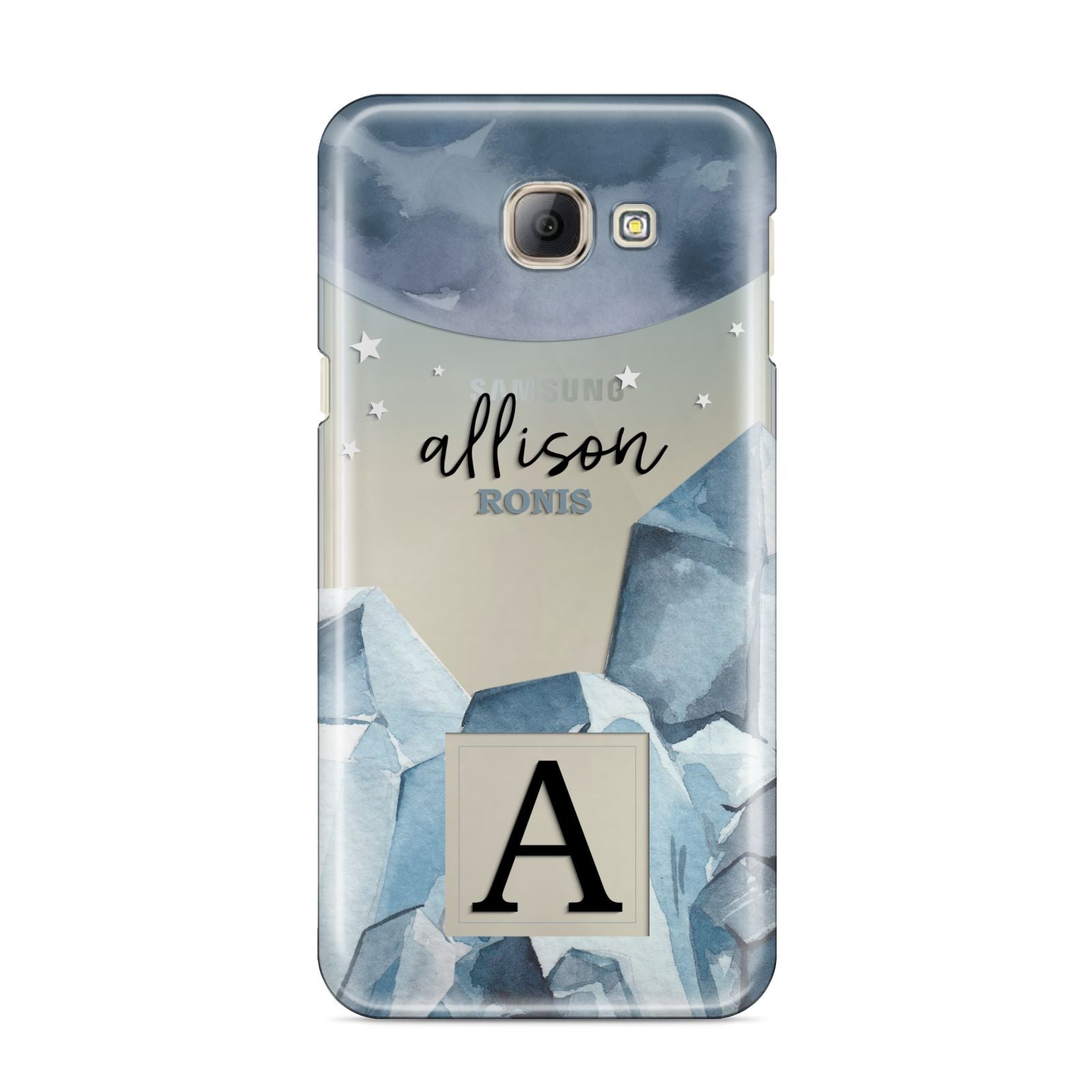 Lunar Crystals Personalised Name Samsung Galaxy A8 2016 Case