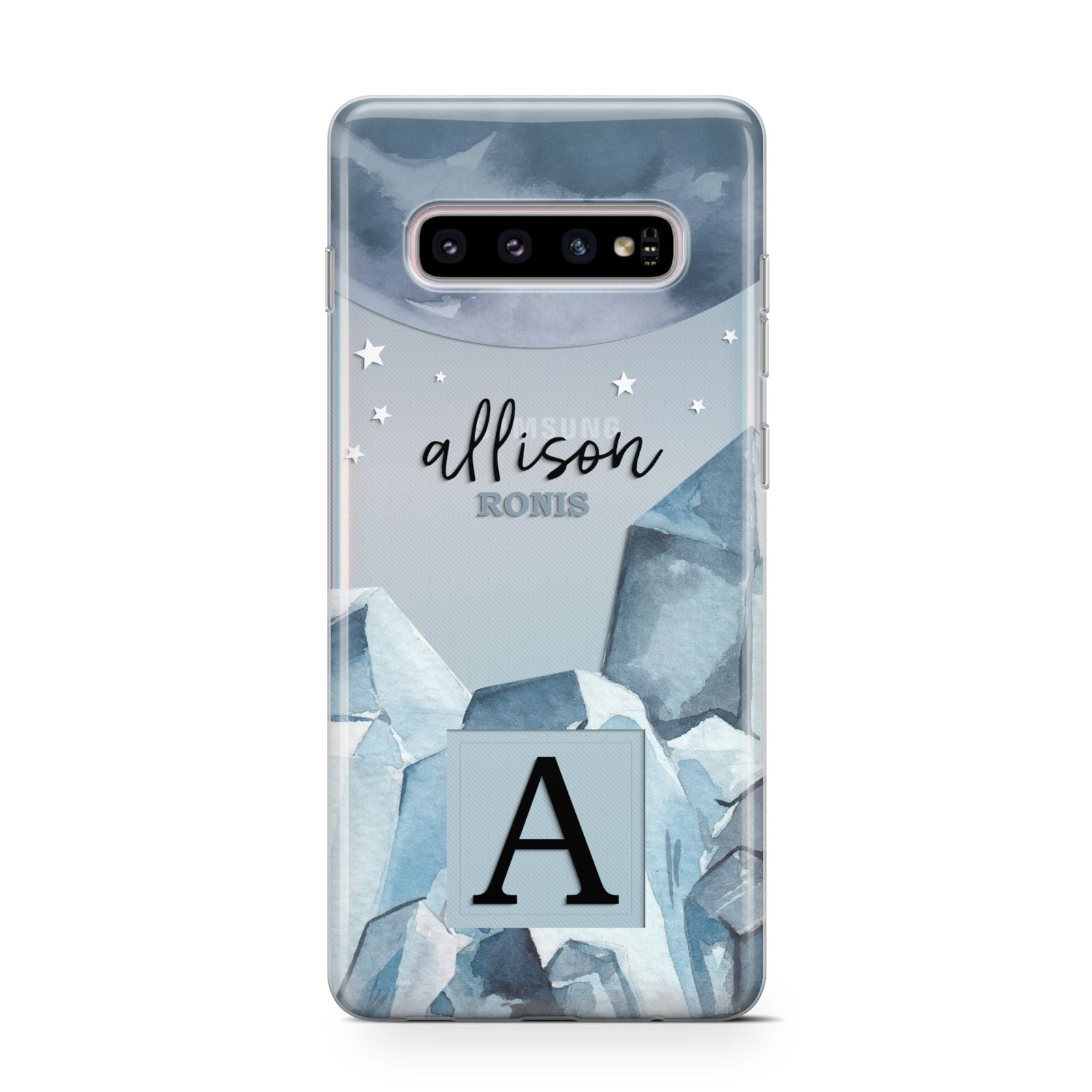 Lunar Crystals Personalised Name Samsung Galaxy S10 Case