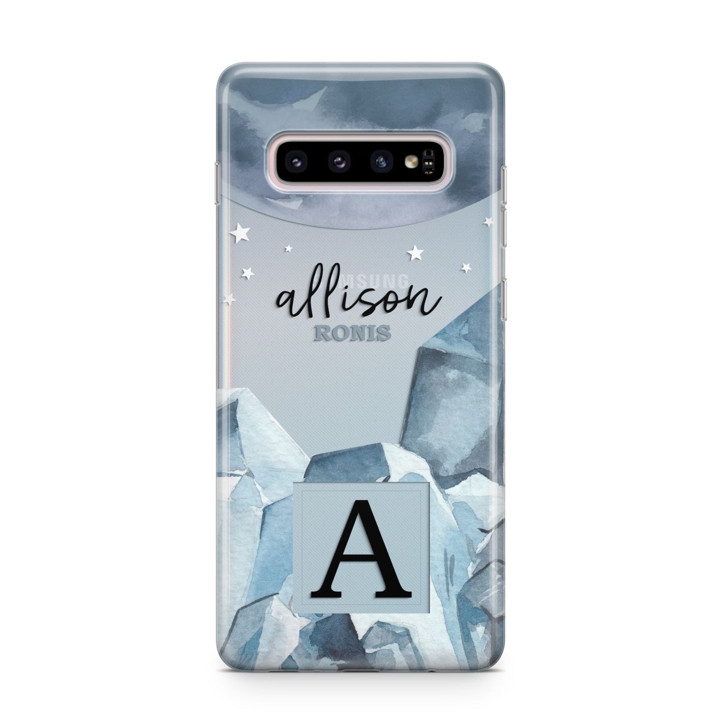 Lunar Crystals Personalised Name Samsung Galaxy S10 Plus Case