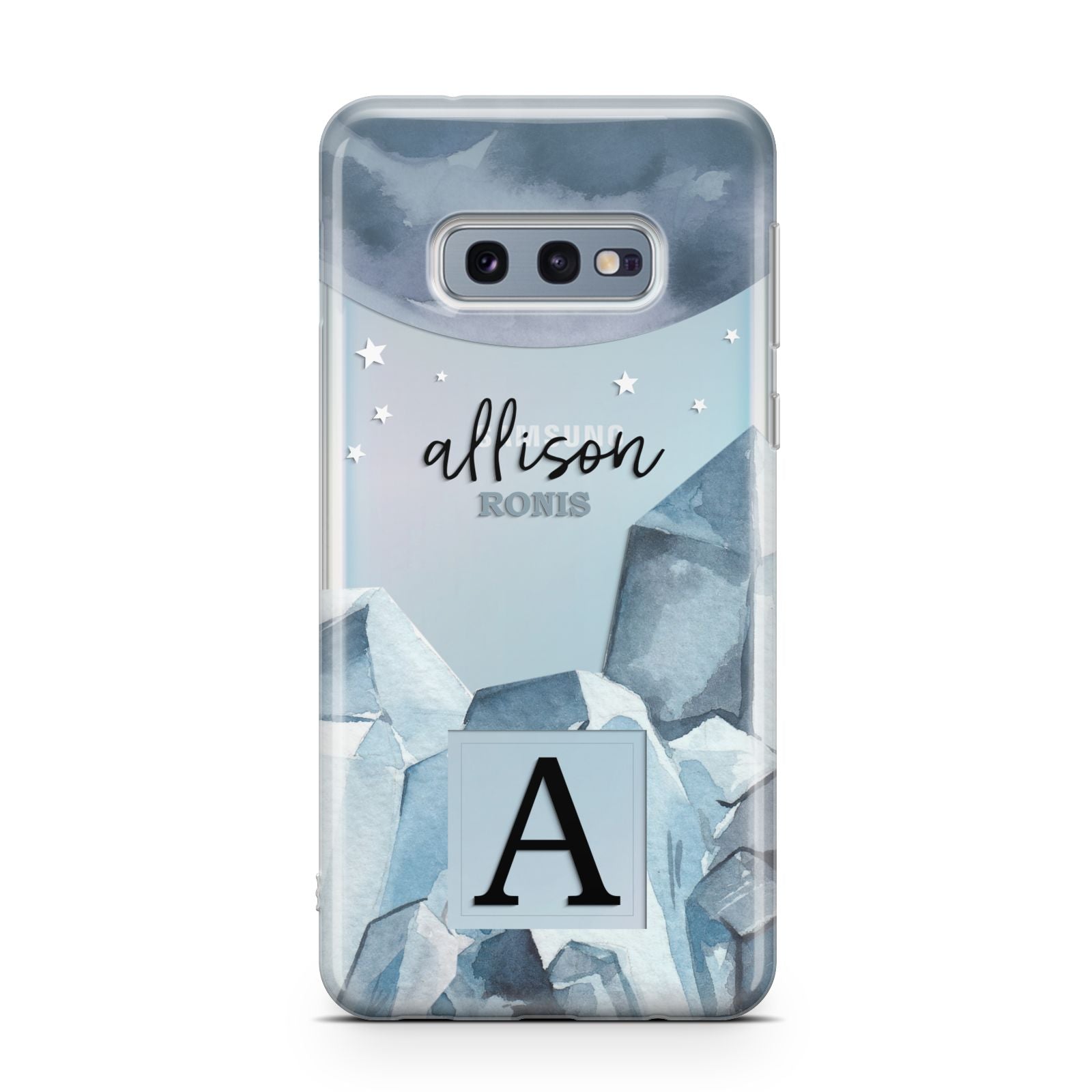 Lunar Crystals Personalised Name Samsung Galaxy S10E Case