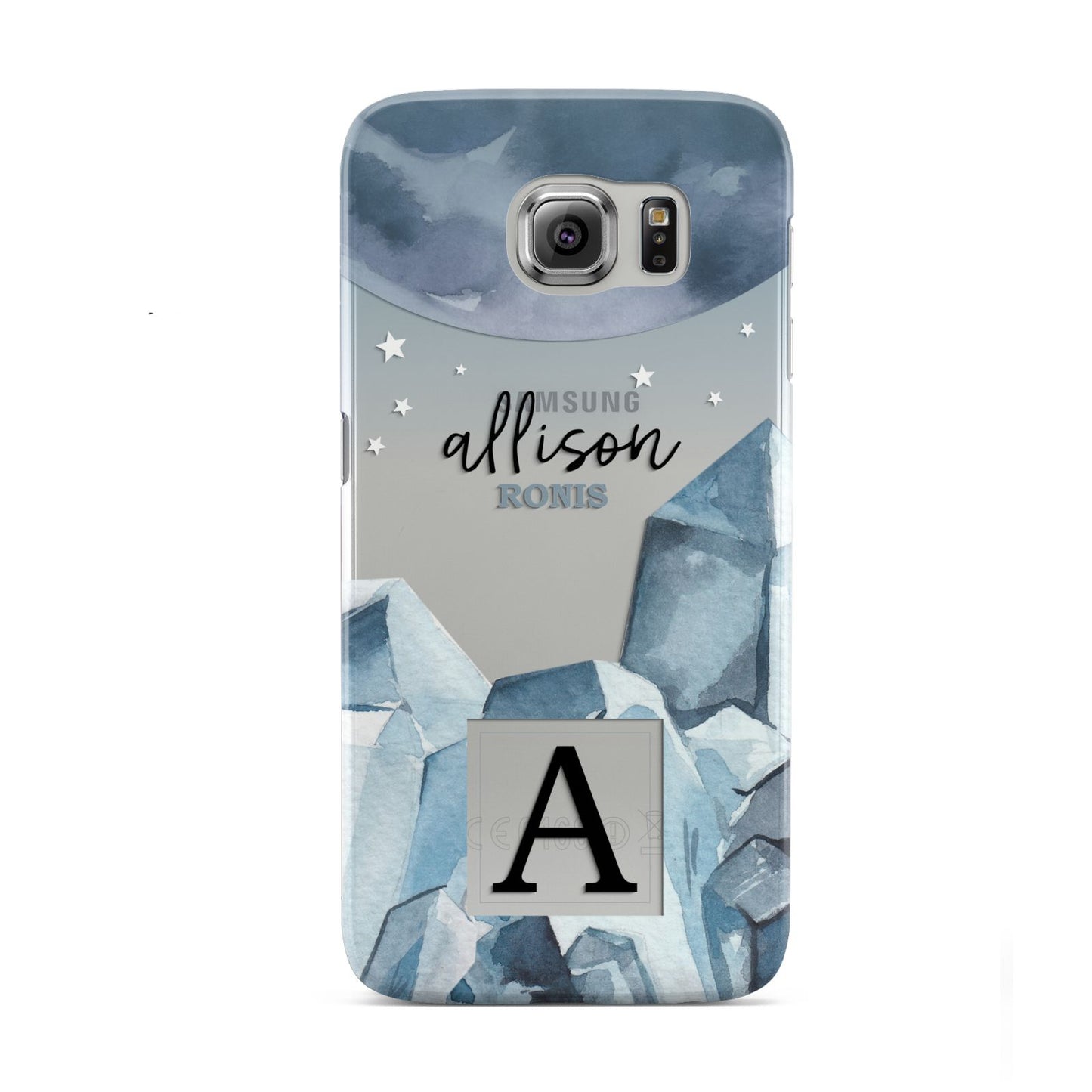 Lunar Crystals Personalised Name Samsung Galaxy S6 Case