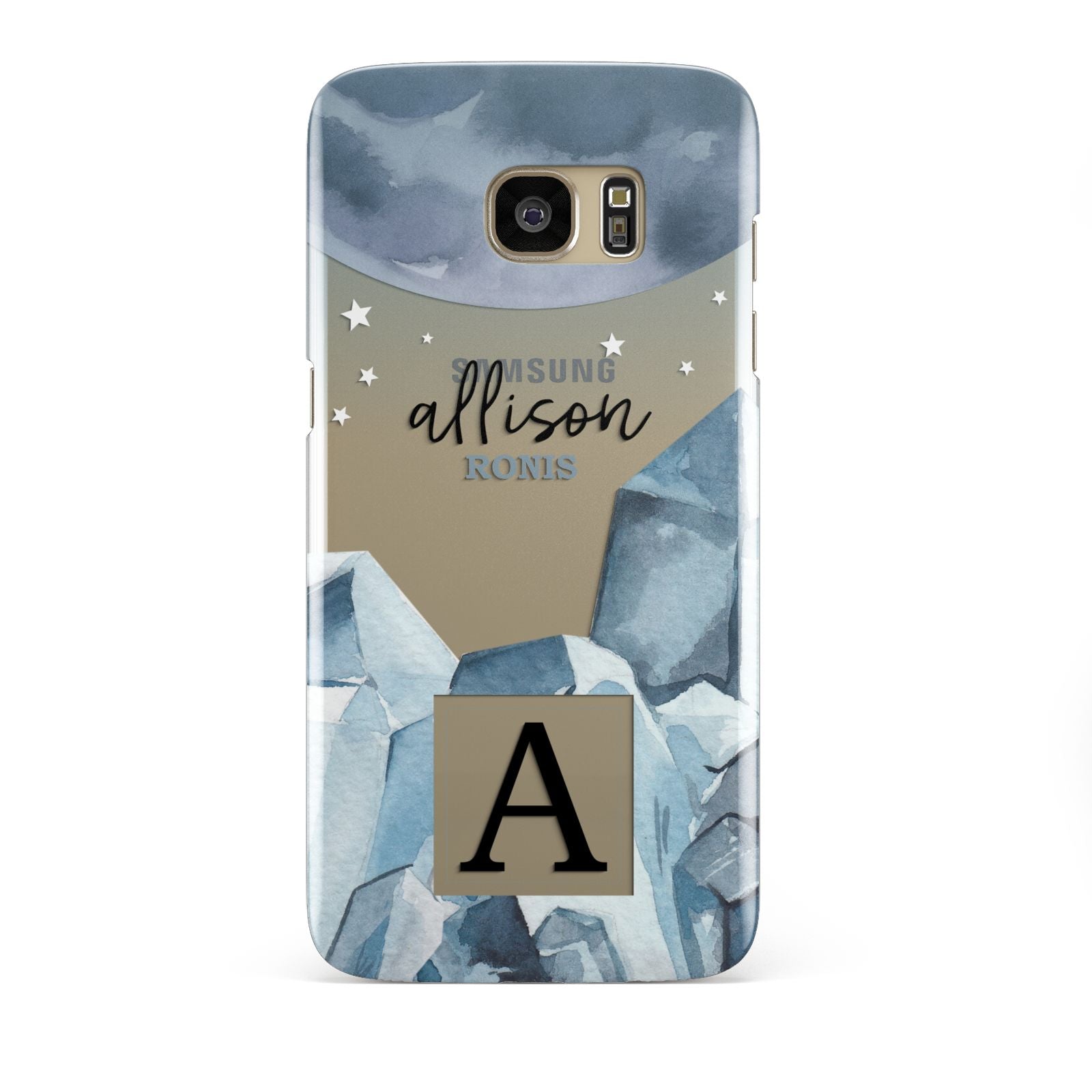 Lunar Crystals Personalised Name Samsung Galaxy S7 Edge Case