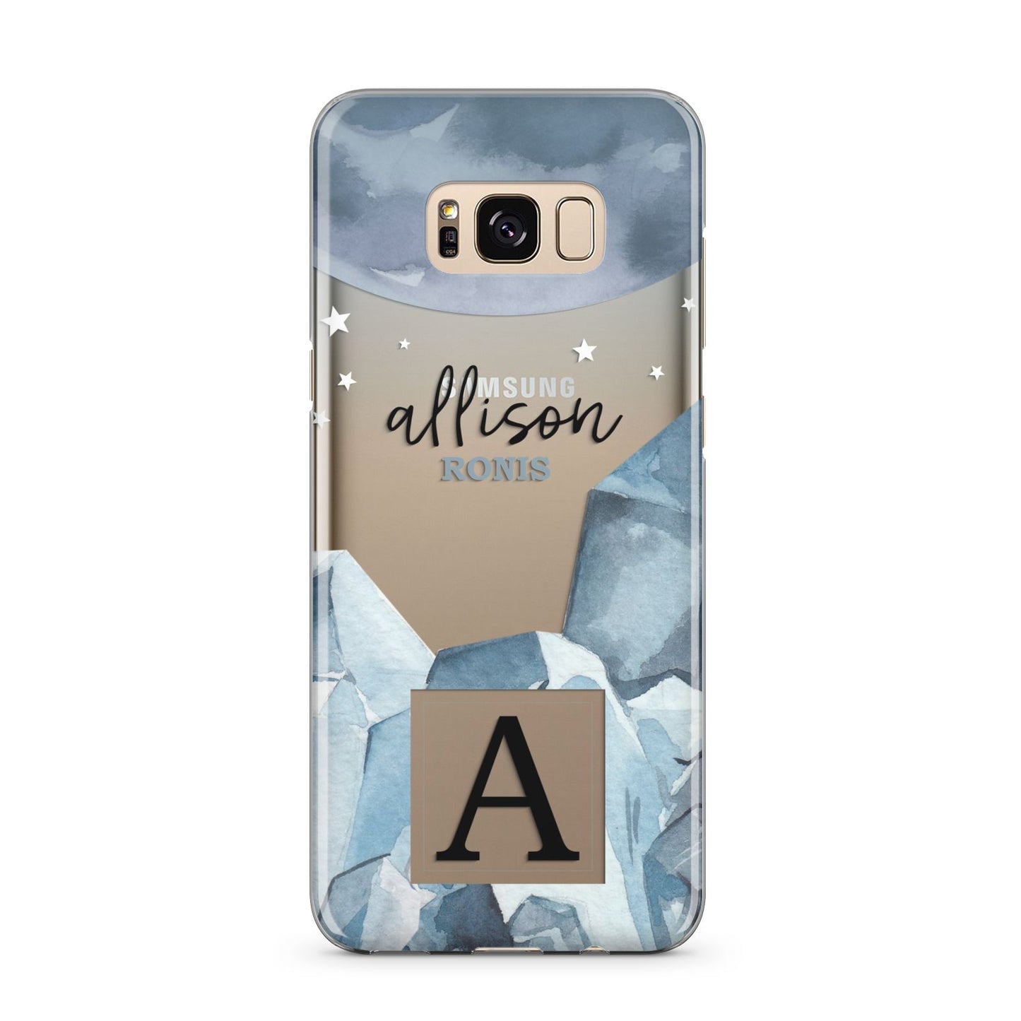 Lunar Crystals Personalised Name Samsung Galaxy S8 Plus Case