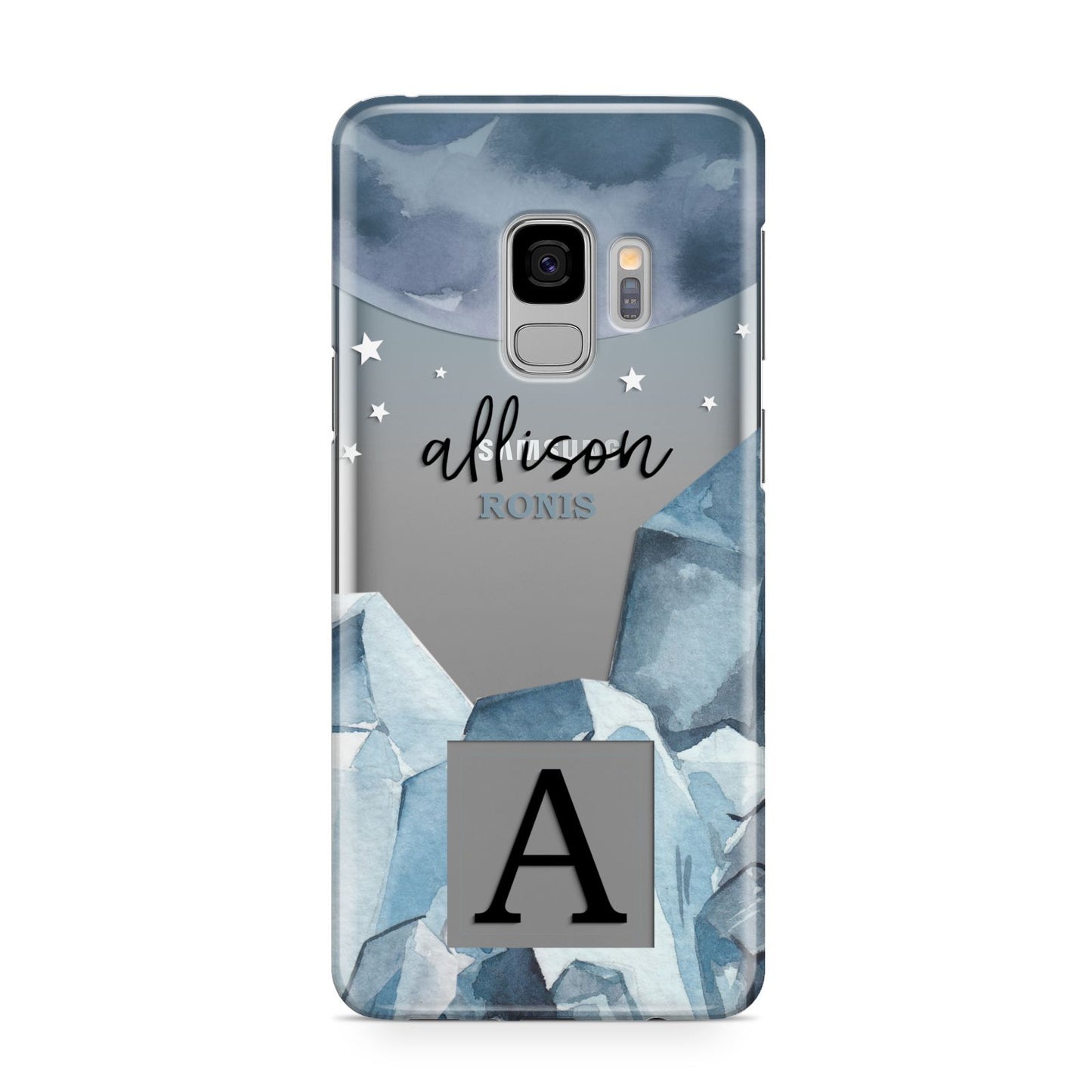 Lunar Crystals Personalised Name Samsung Galaxy S9 Case