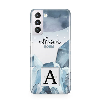 Lunar Crystals Personalised Name Samsung S21 Case