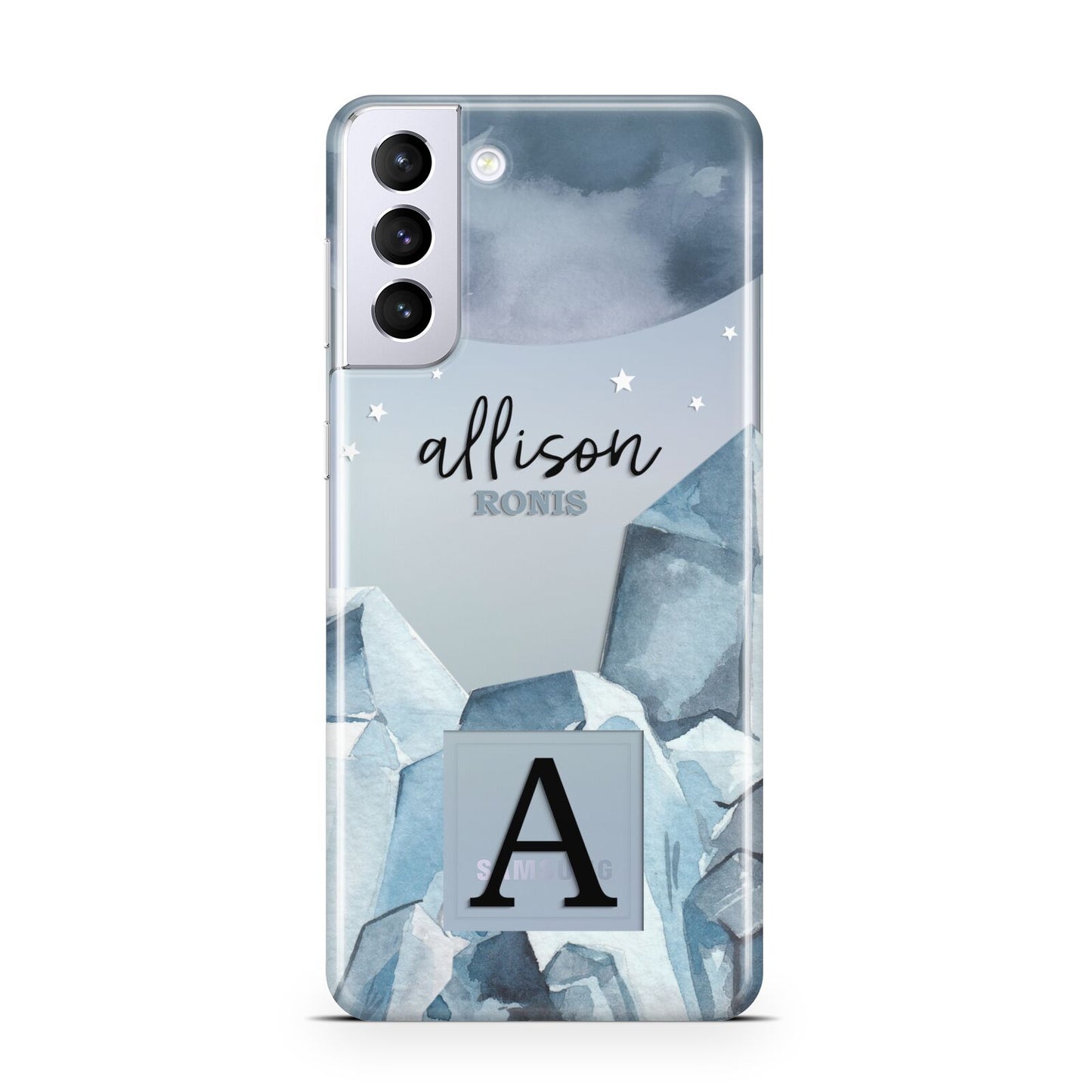 Lunar Crystals Personalised Name Samsung S21 Plus Phone Case