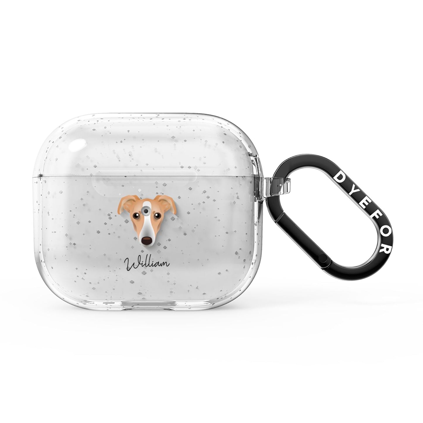 Lurcher Personalised AirPods Glitter Case 3rd Gen