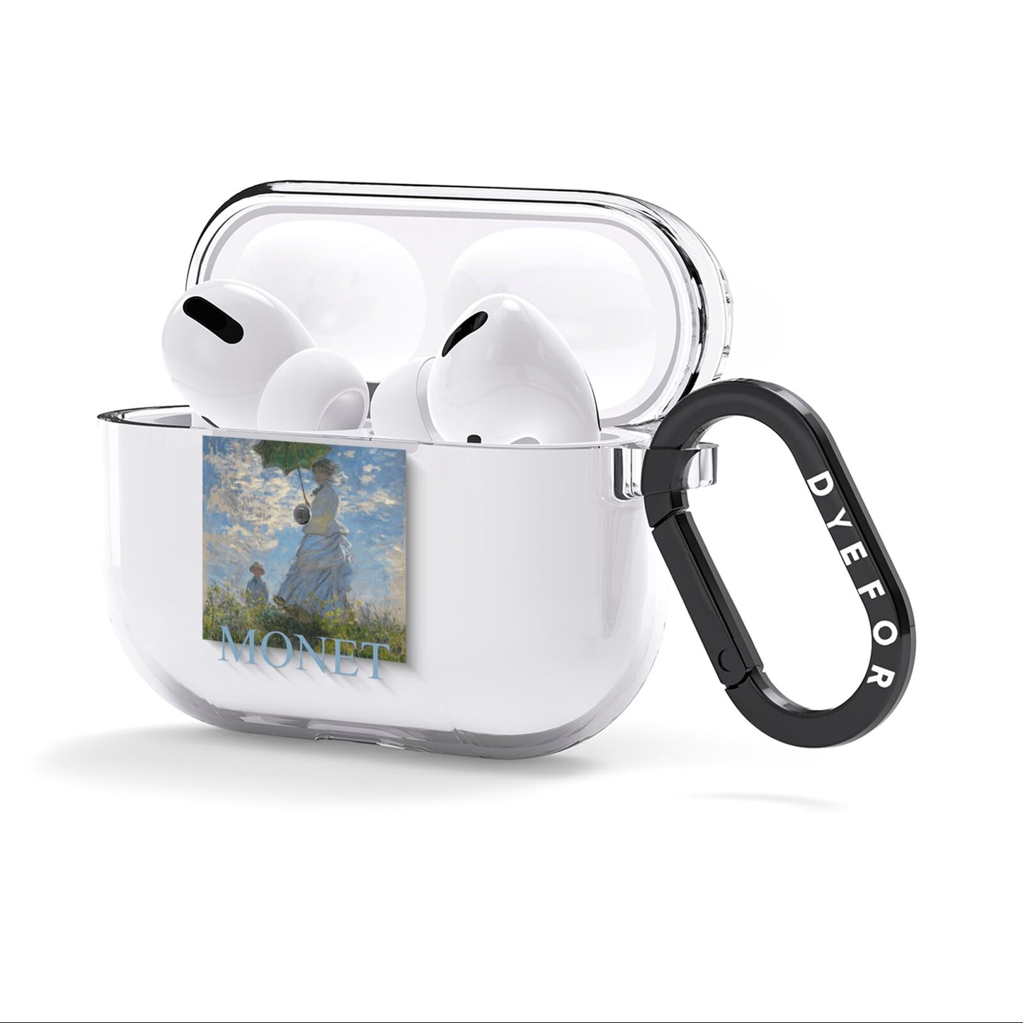 Madame Monet And Her Son By Claude Monet AirPods Clear Case 3rd Gen Side Image