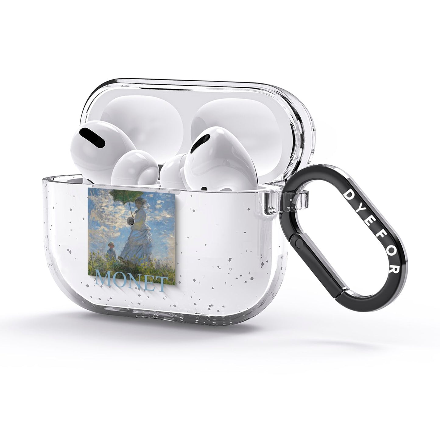 Madame Monet And Her Son By Claude Monet AirPods Glitter Case 3rd Gen Side Image