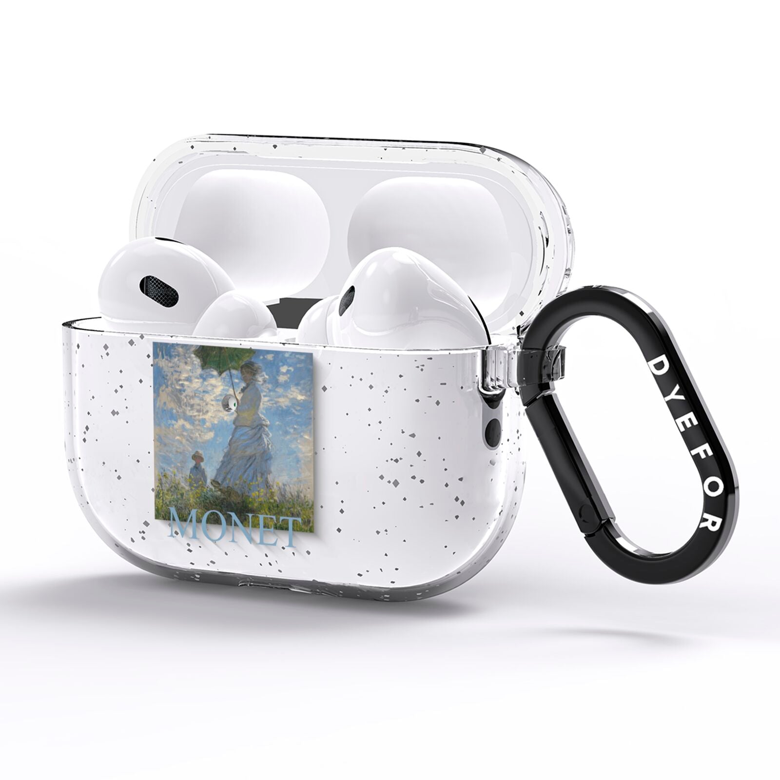 Madame Monet And Her Son By Claude Monet AirPods Pro Glitter Case Side Image