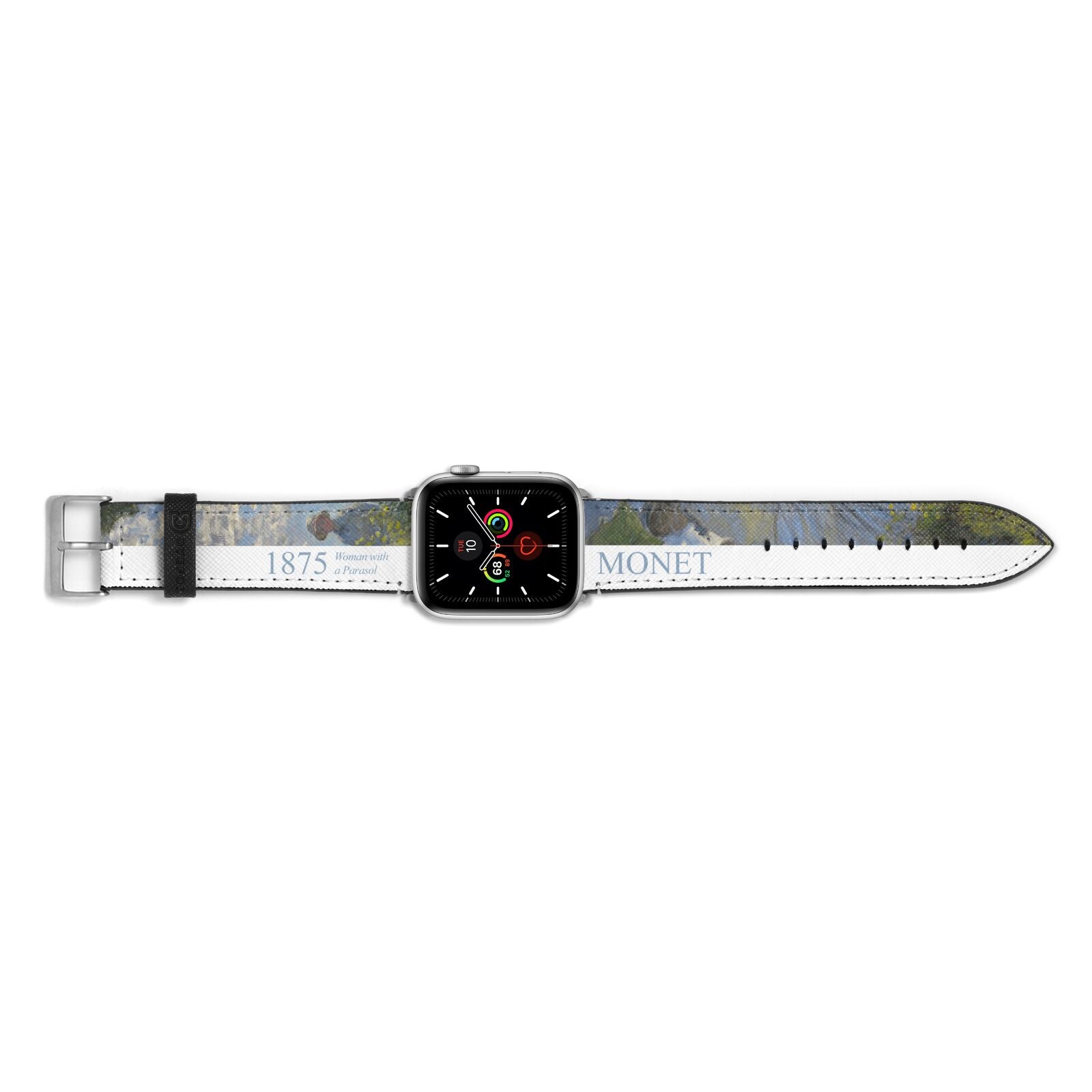 Madame Monet And Her Son By Claude Monet Apple Watch Strap Landscape Image Silver Hardware